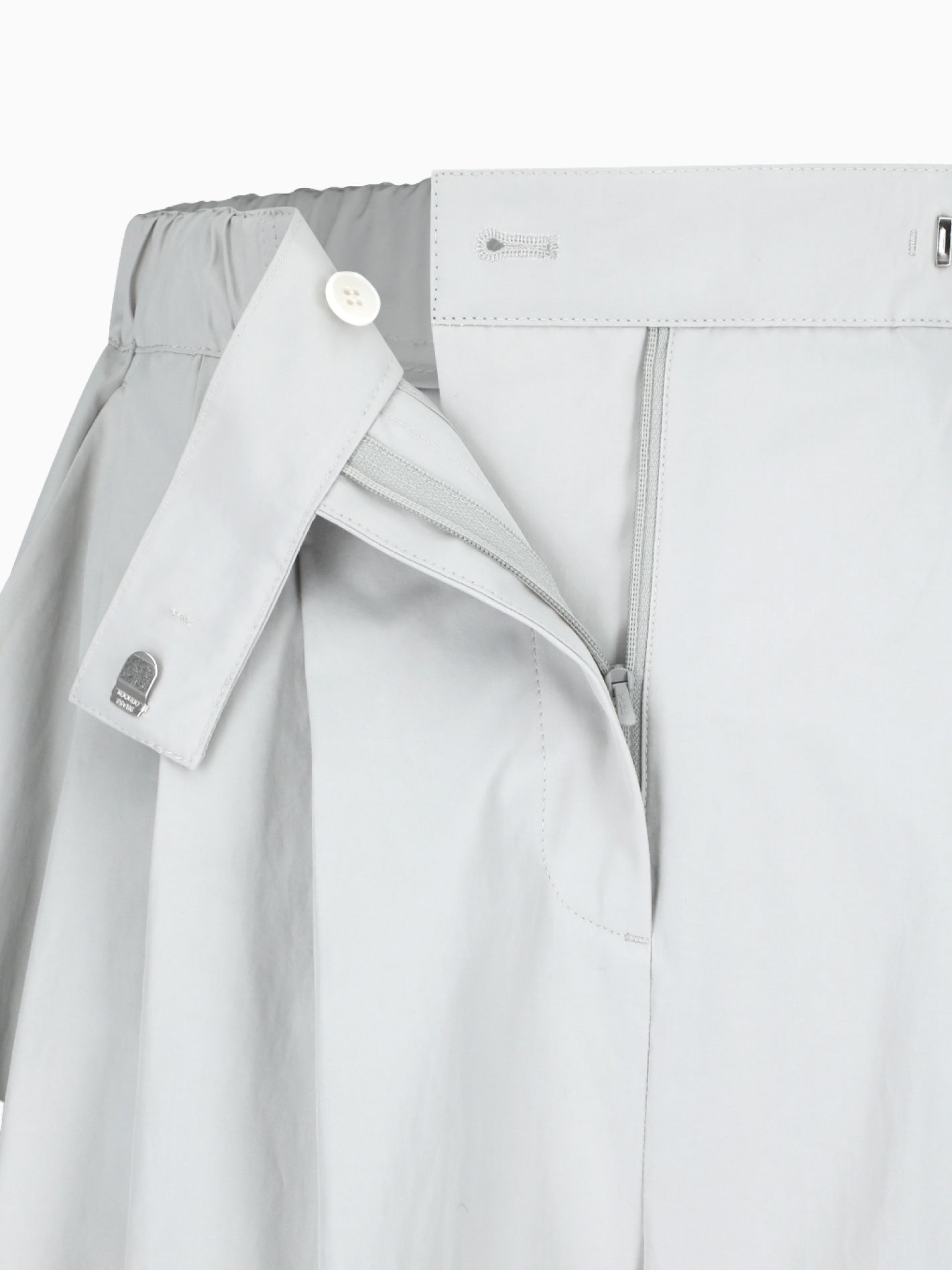 Three Tuck Banding Pants Grey