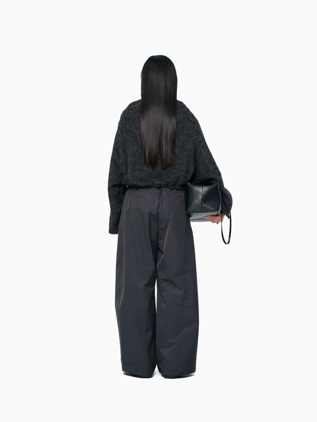Two Tuck Balloon Pants Charcoal