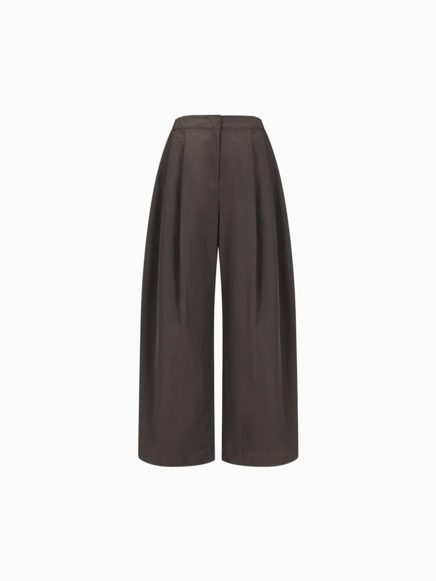 Two Tuck Balloon Pants Dark Brown