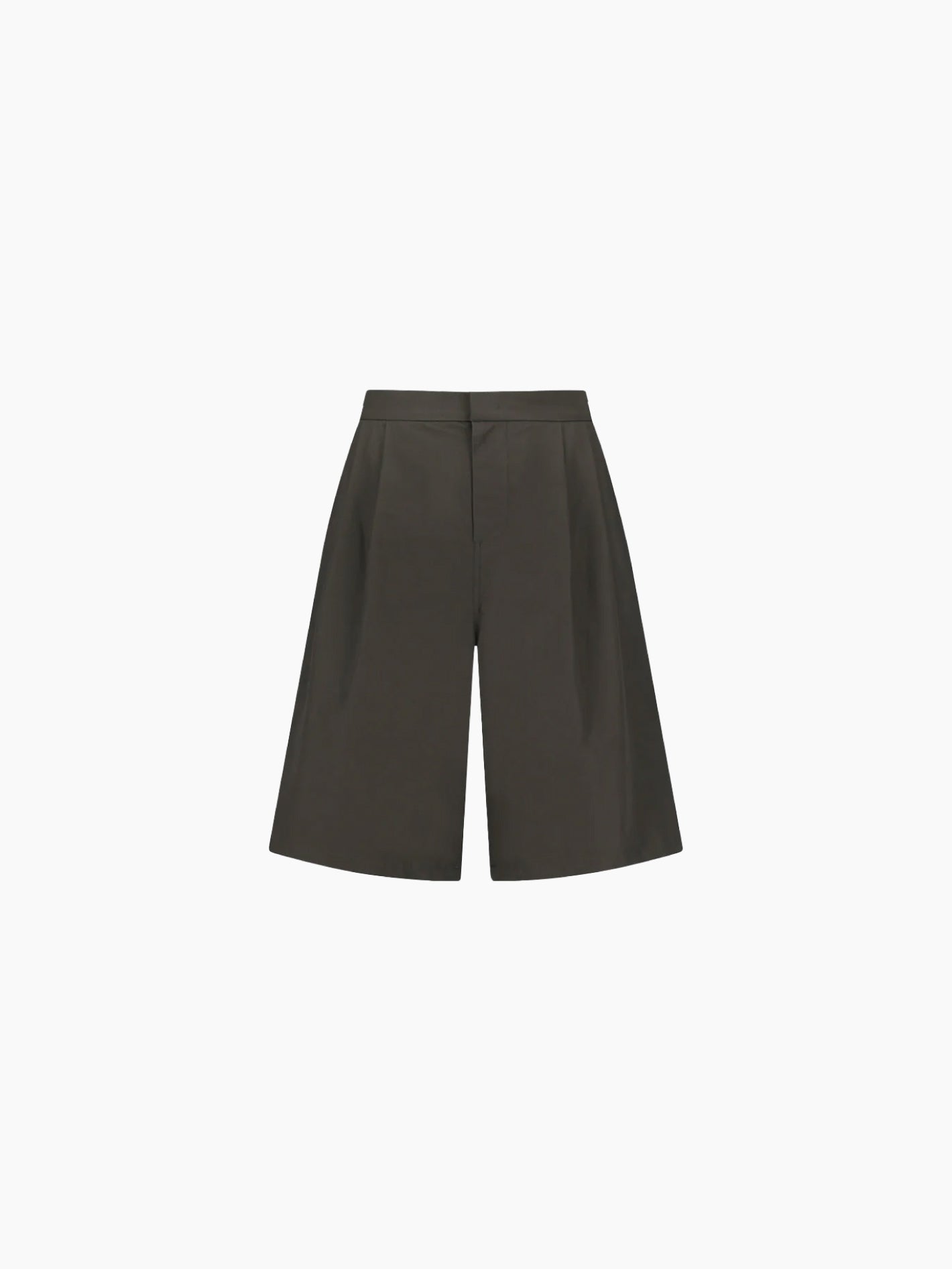 Two Tuck Wide Shorts Brown