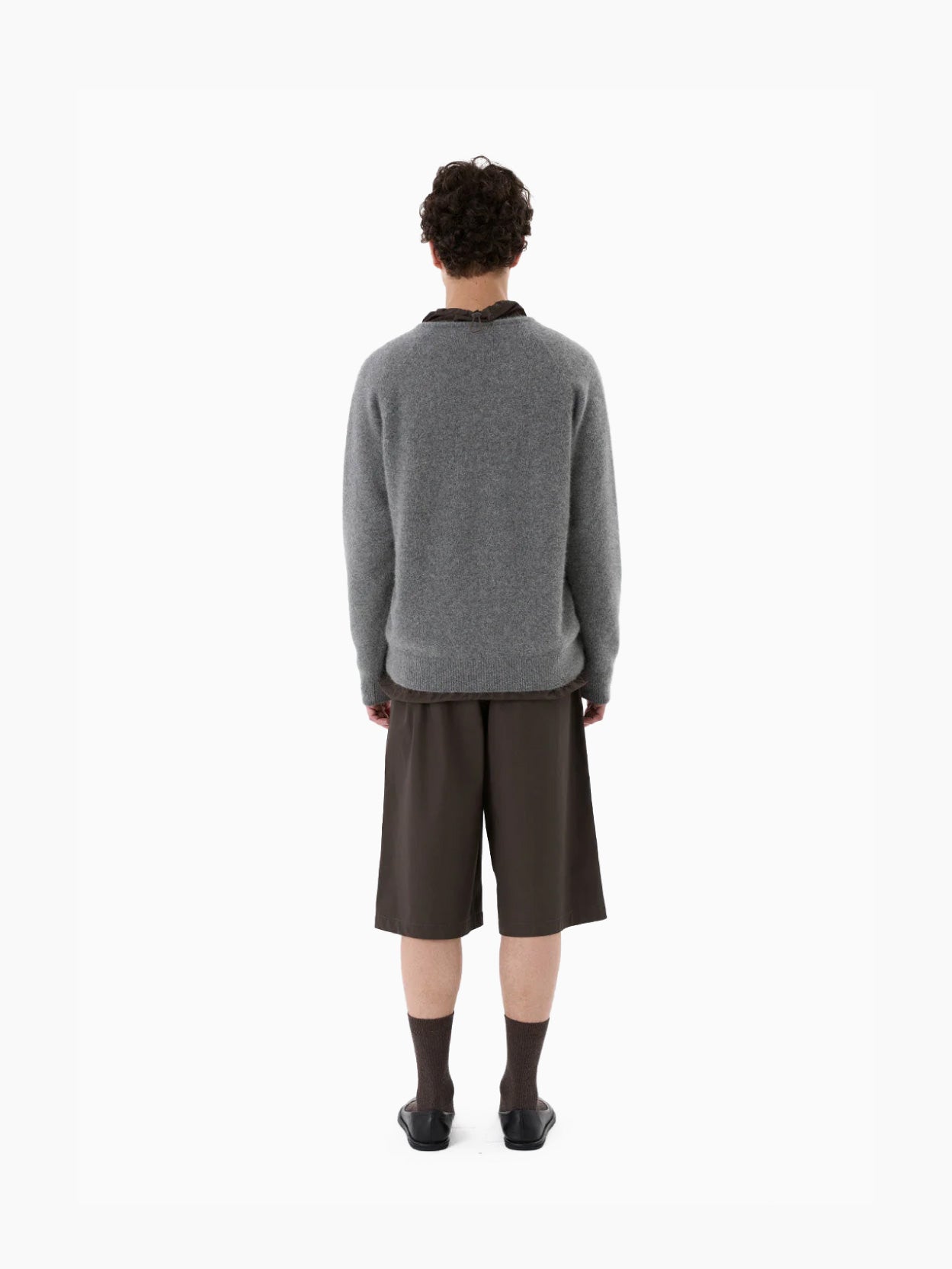 Two Tuck Wide Shorts Brown
