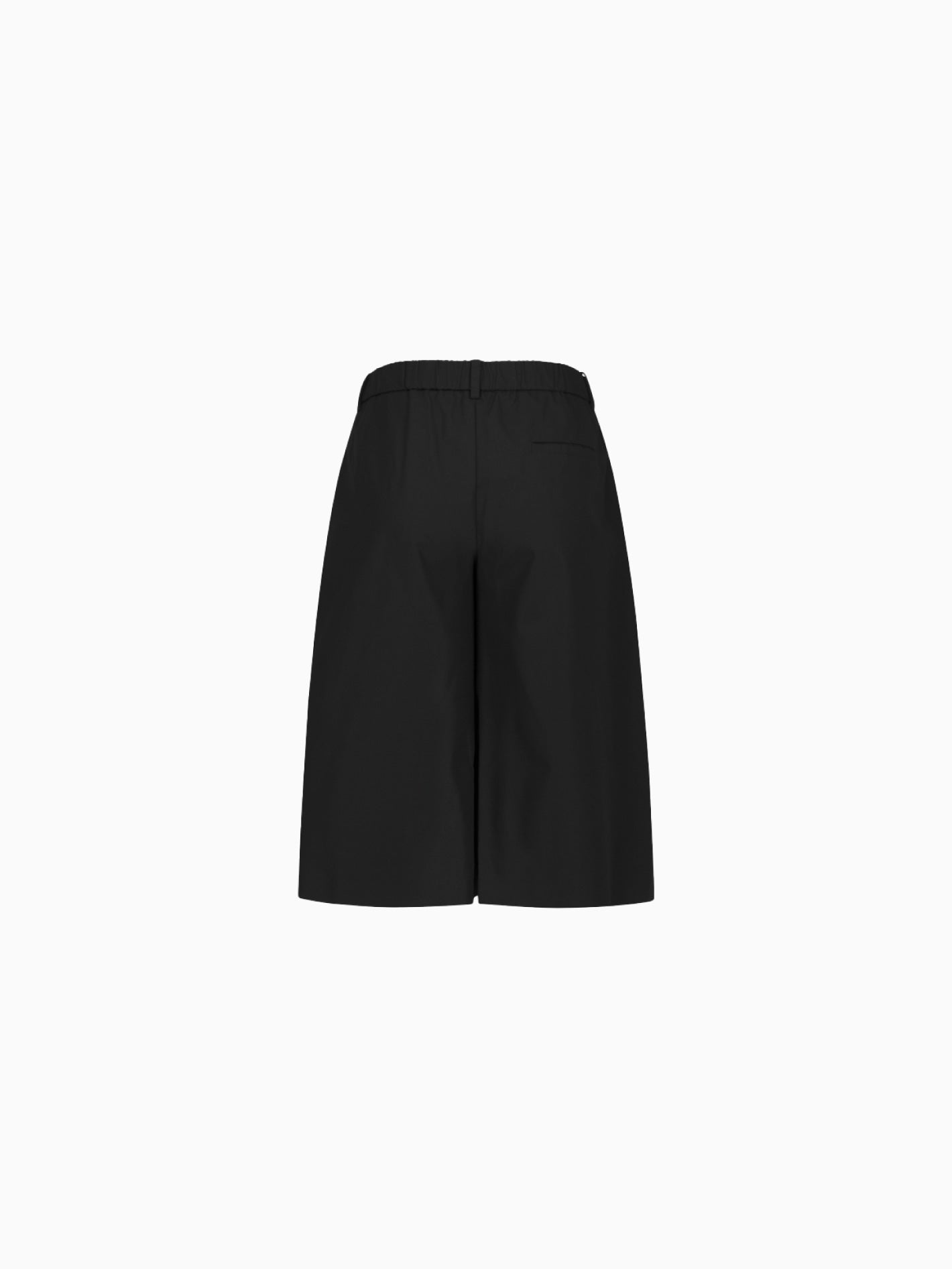 Wide Bermuda Pants Black