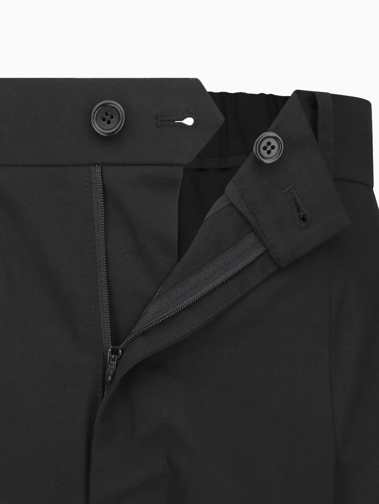 Wide Bermuda Pants Black