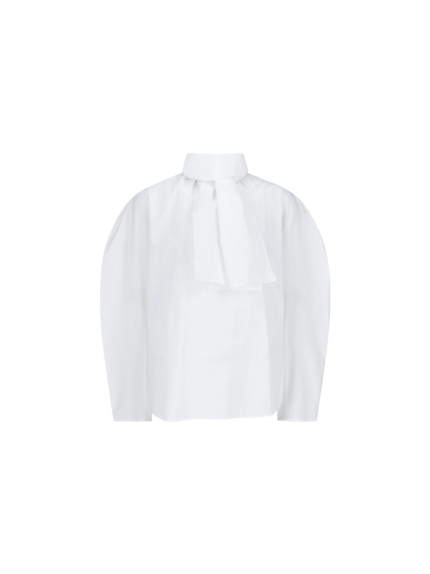 Cotton Scarf Top White