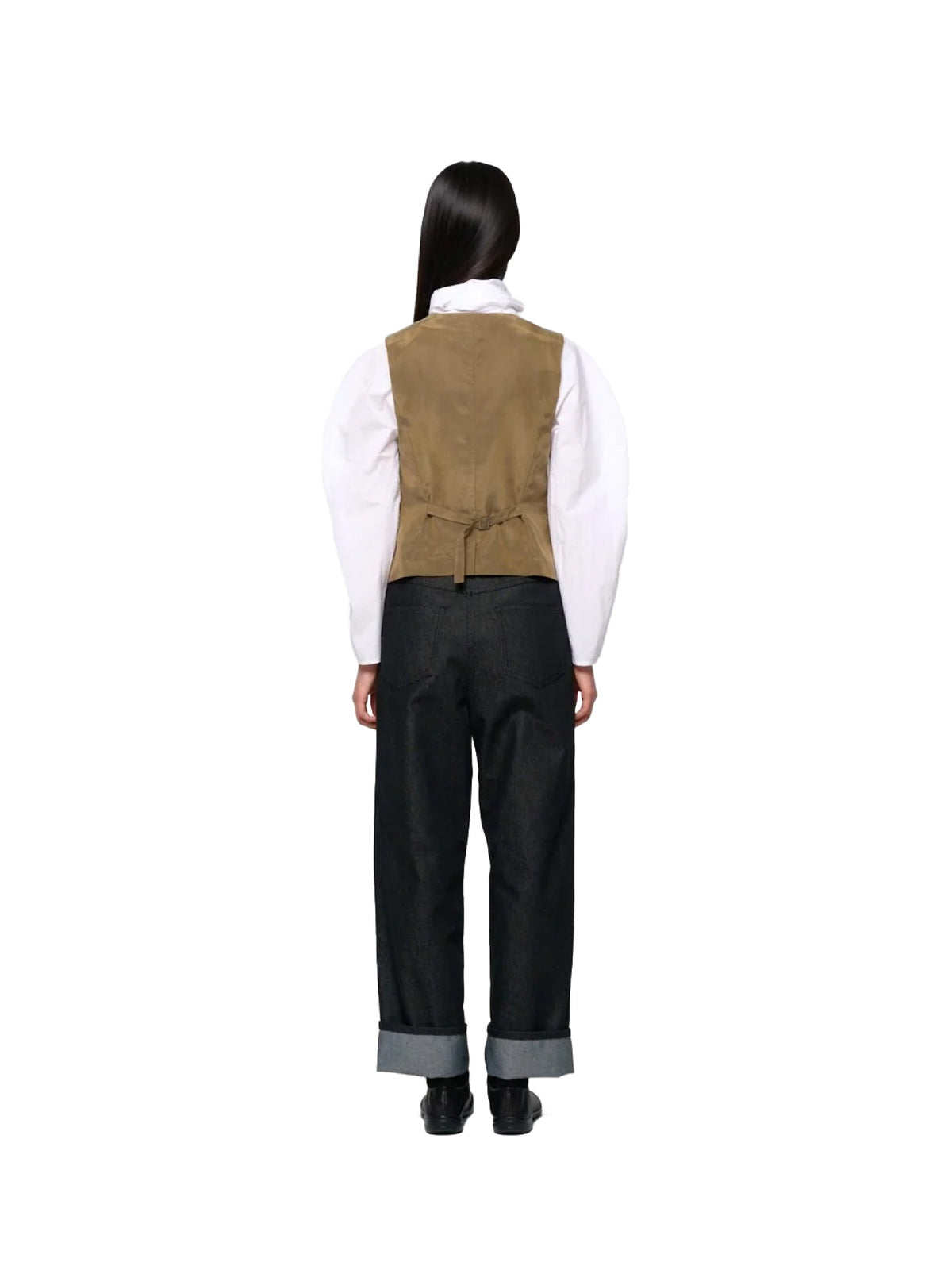 Cotton Scarf Top White