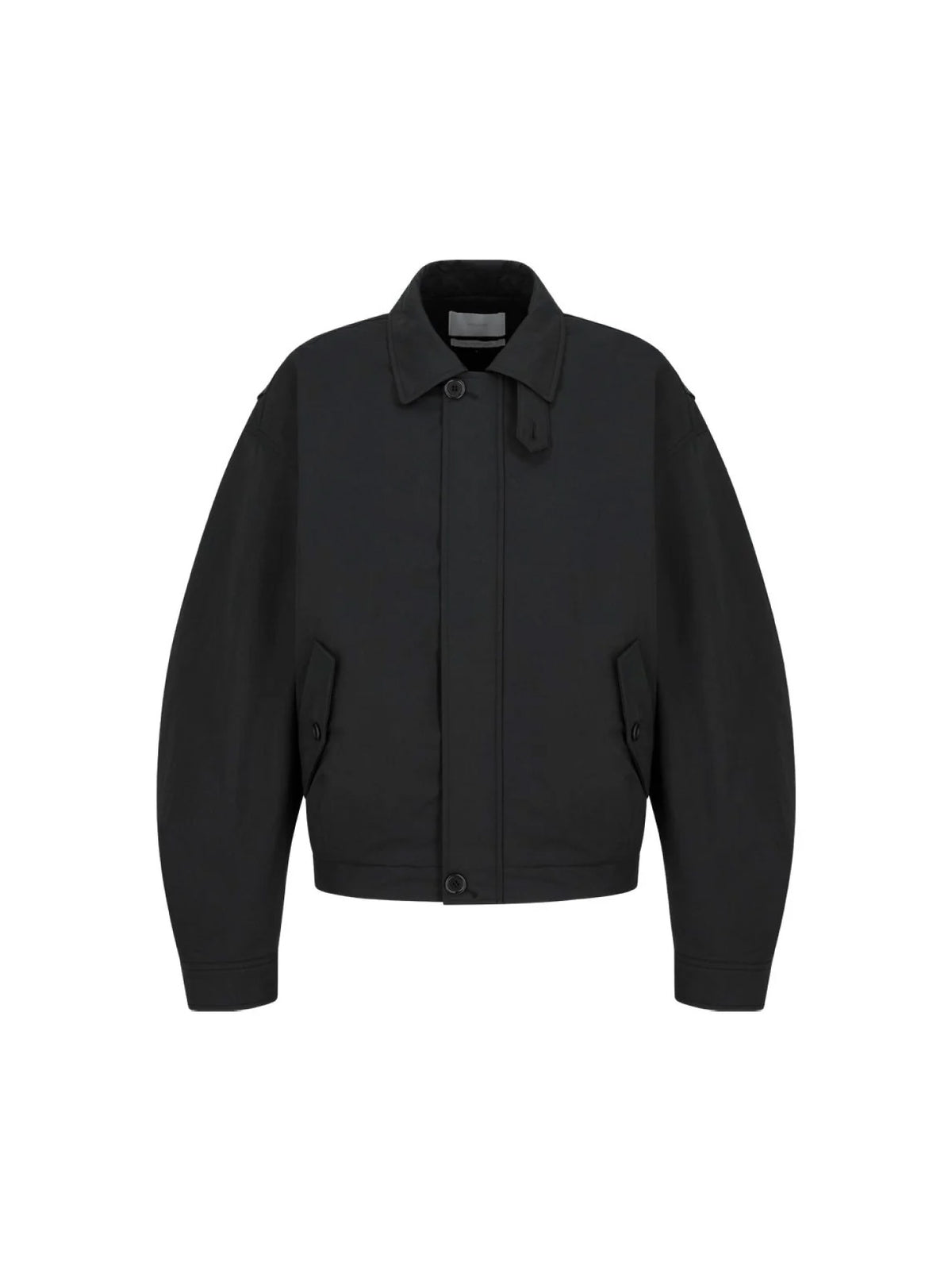 Padded Cotton Nylon Jumper Black