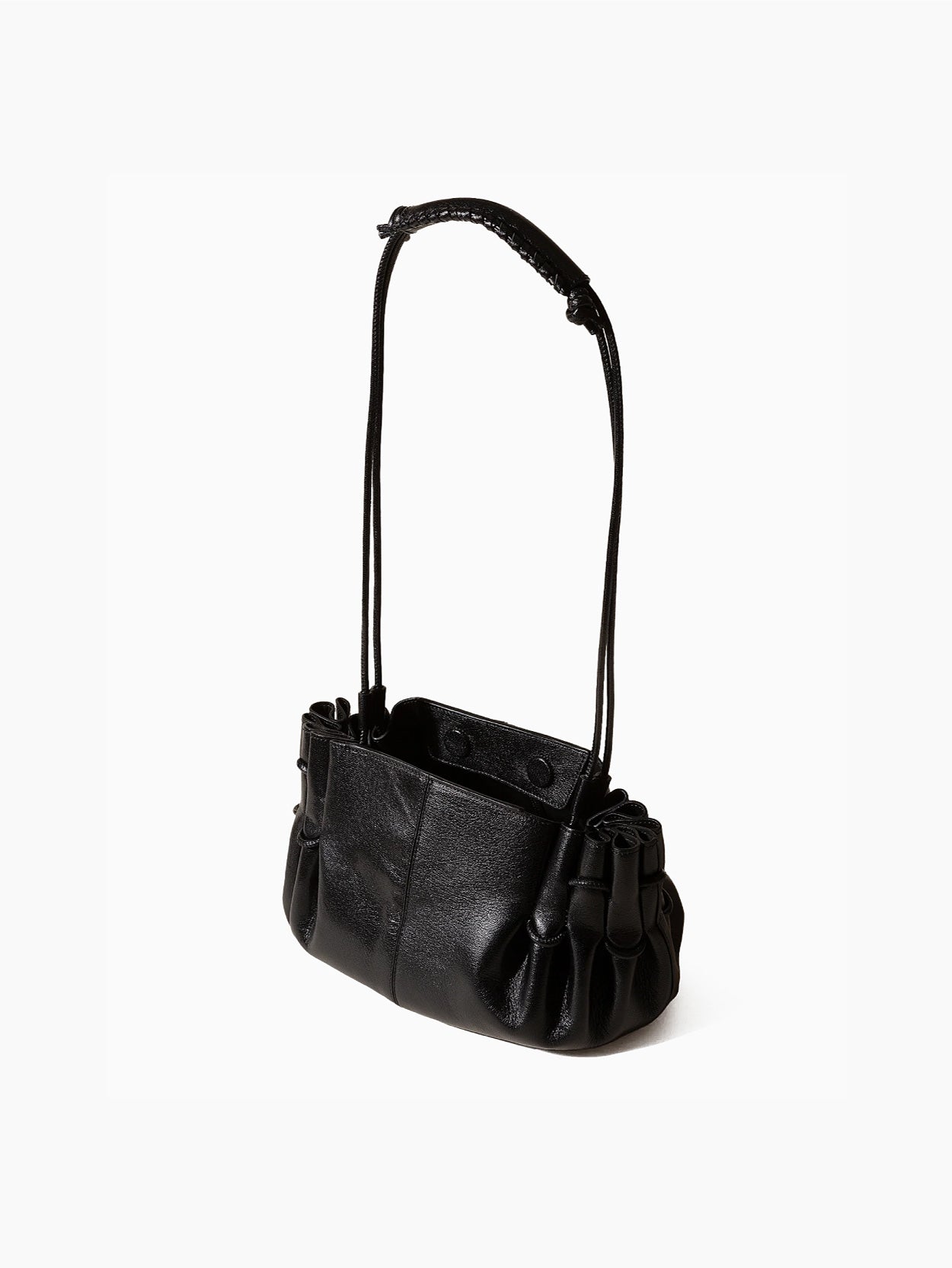 Arta Pleated Shoulder Bag Black