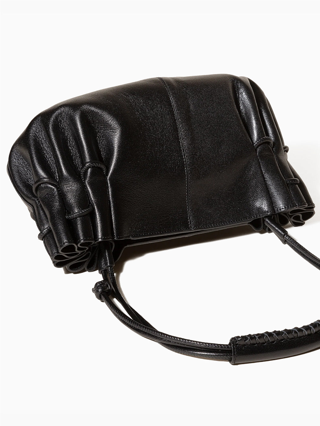 Arta Pleated Shoulder Bag Black