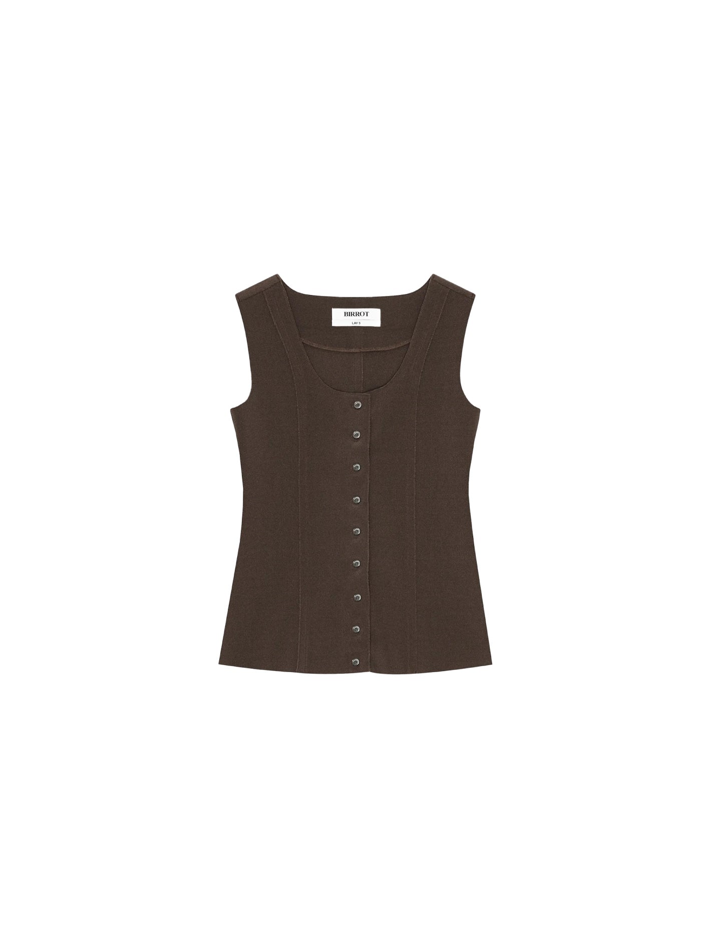 Fitted Vest Chocoa Brown