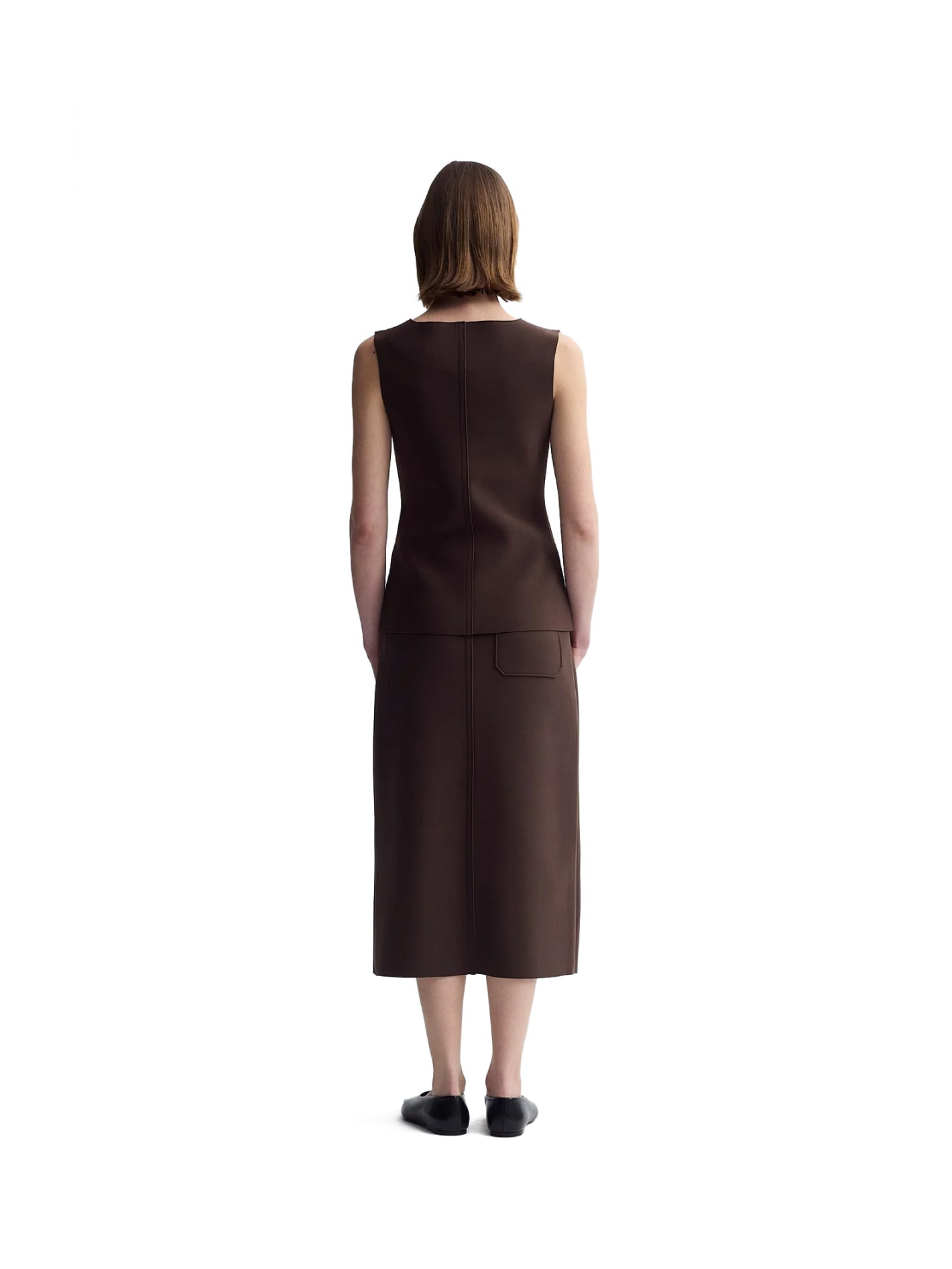 Fitted Vest Chocoa Brown