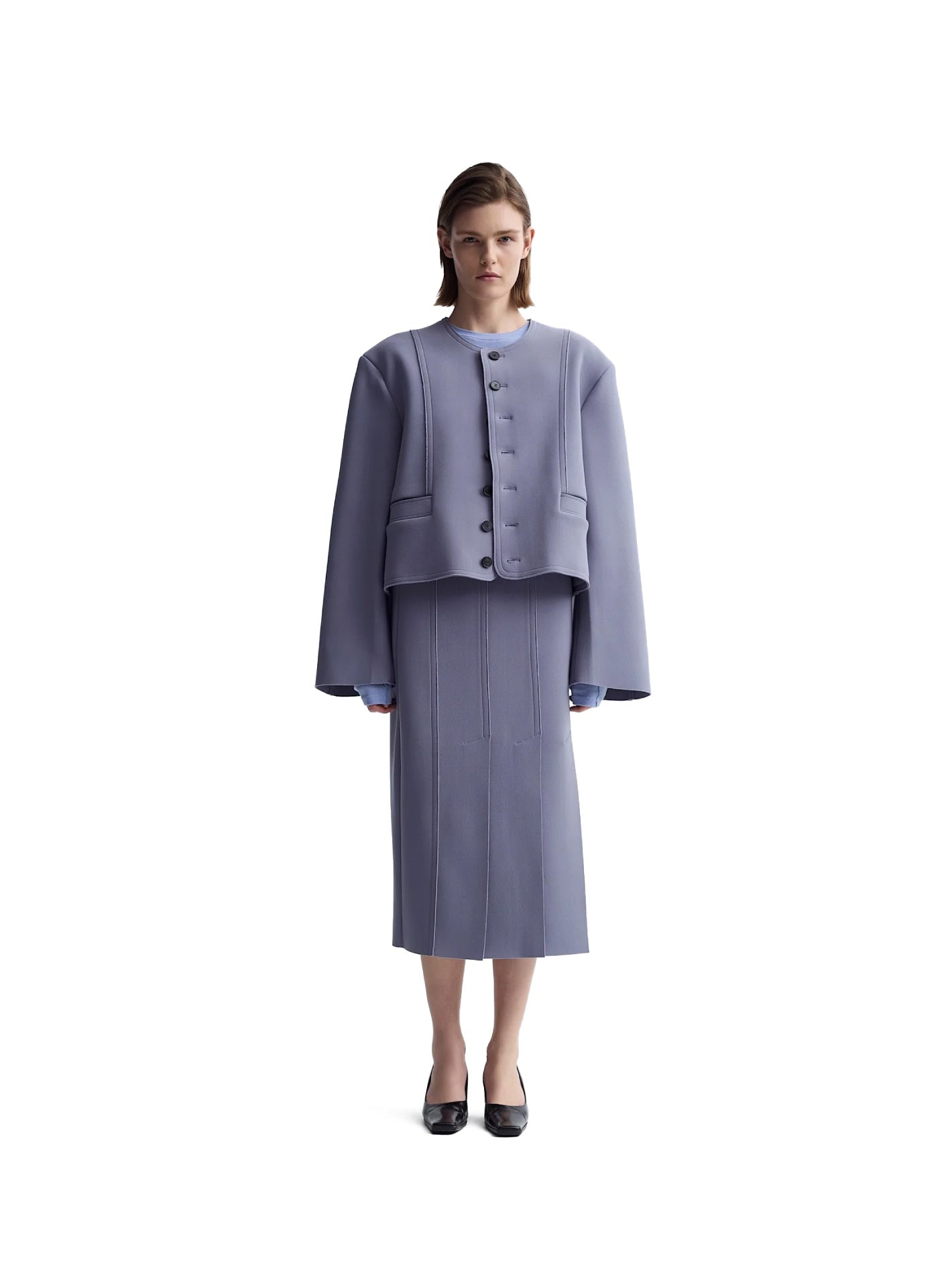 Front Lit H Skirt Lilac Grey