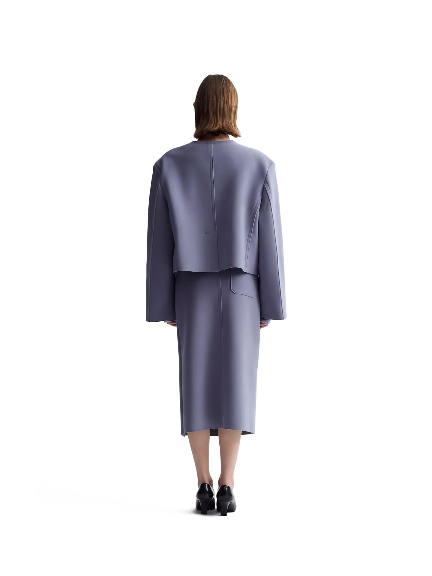 Front Lit H Skirt Lilac Grey