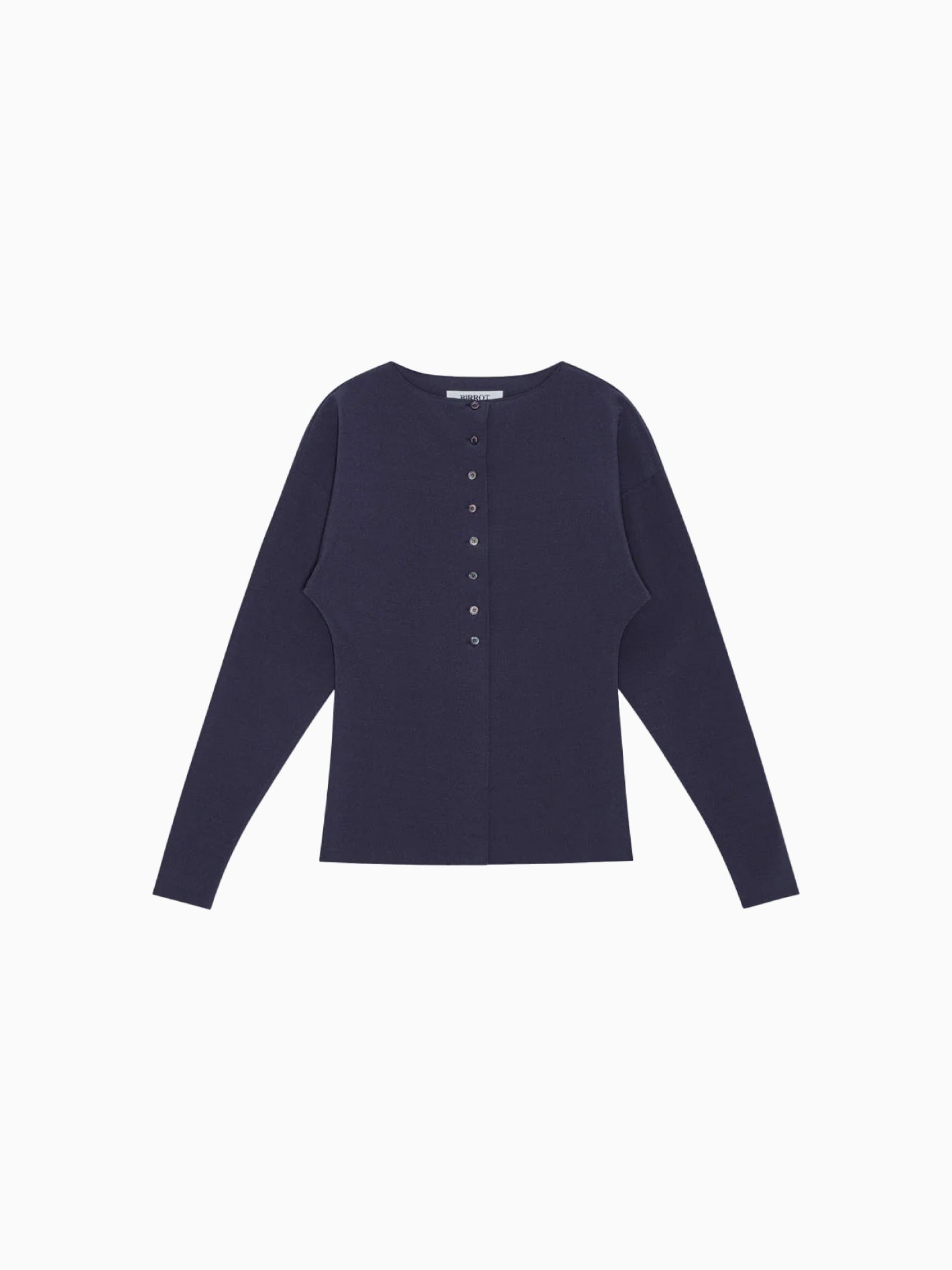 Lay 2 Boatneck Cardigan Mood Indigo