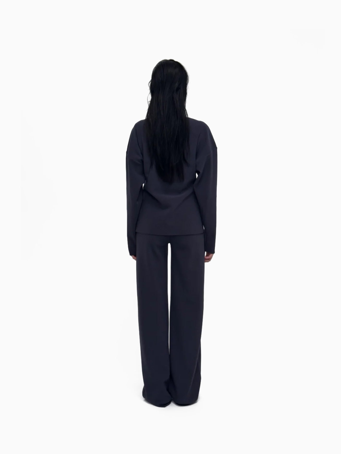 Lay 2 Boatneck Cardigan Mood Indigo