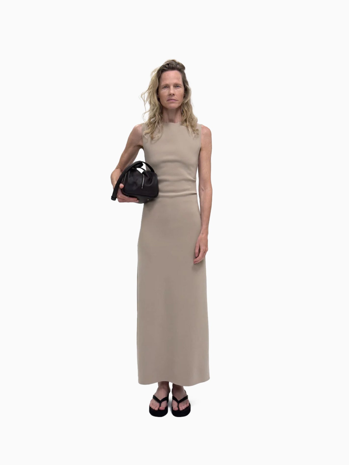 Lay 2 Drape Dress Sand