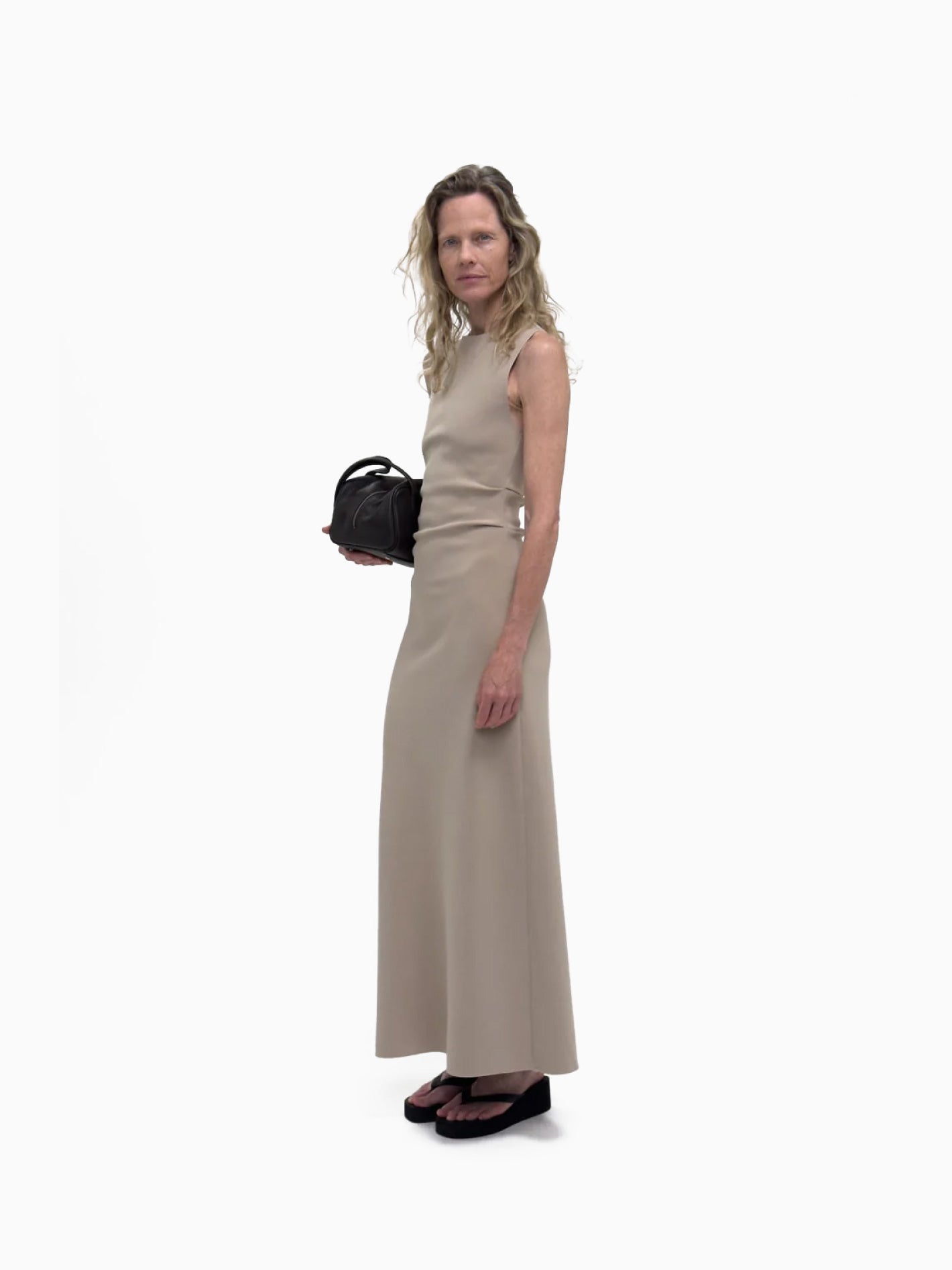 Lay 2 Drape Dress Sand