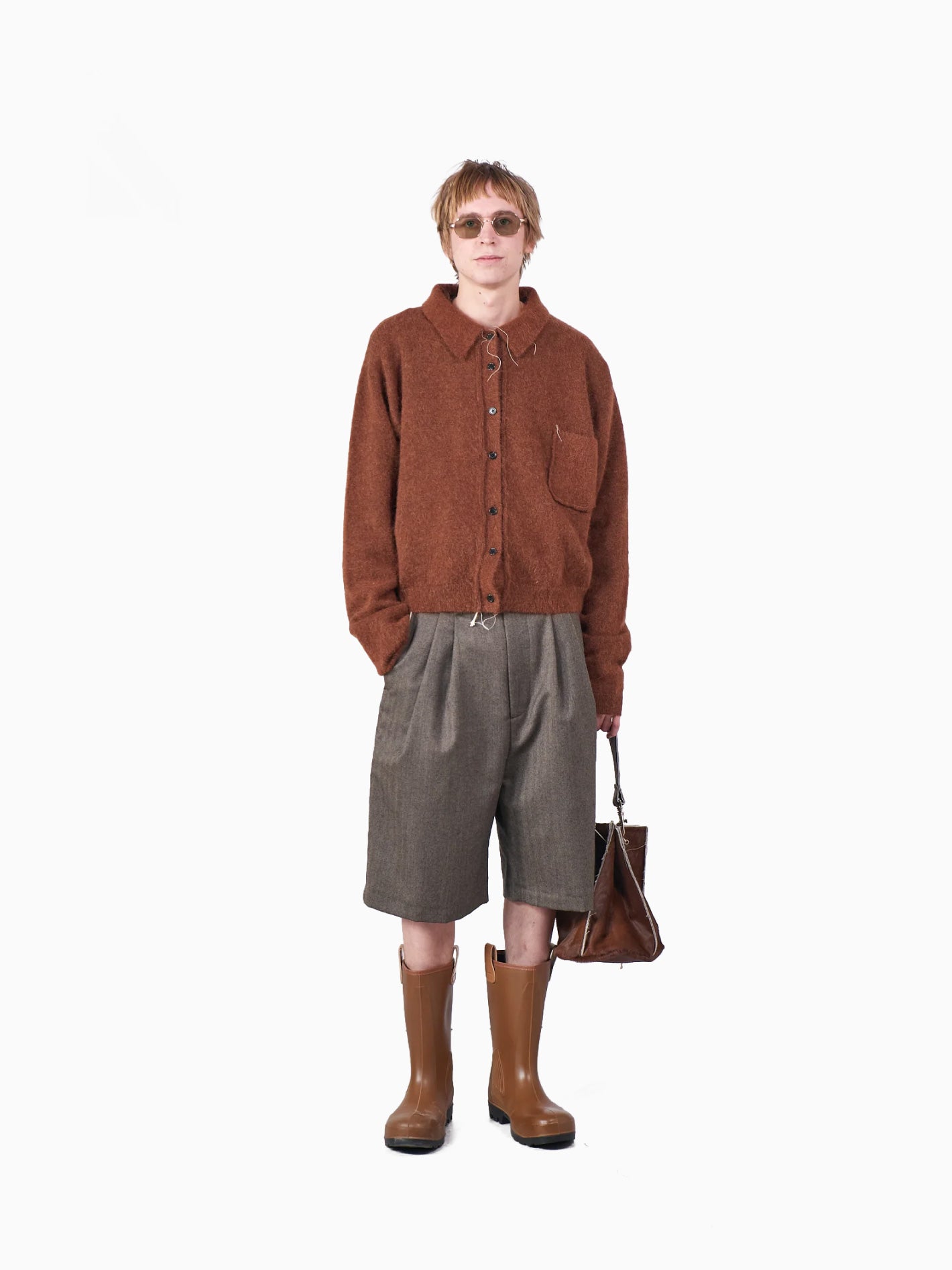 Hairy Cardigan Brown