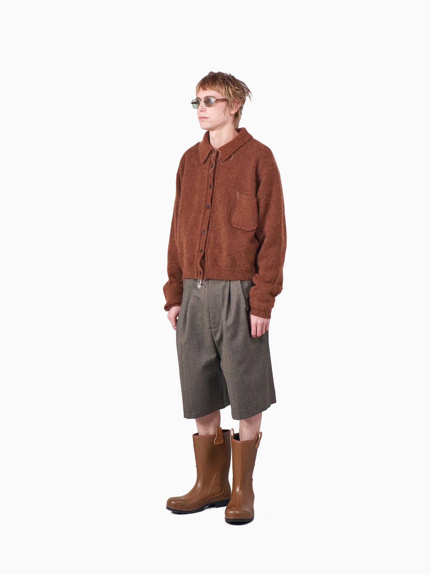 Hairy Cardigan Brown