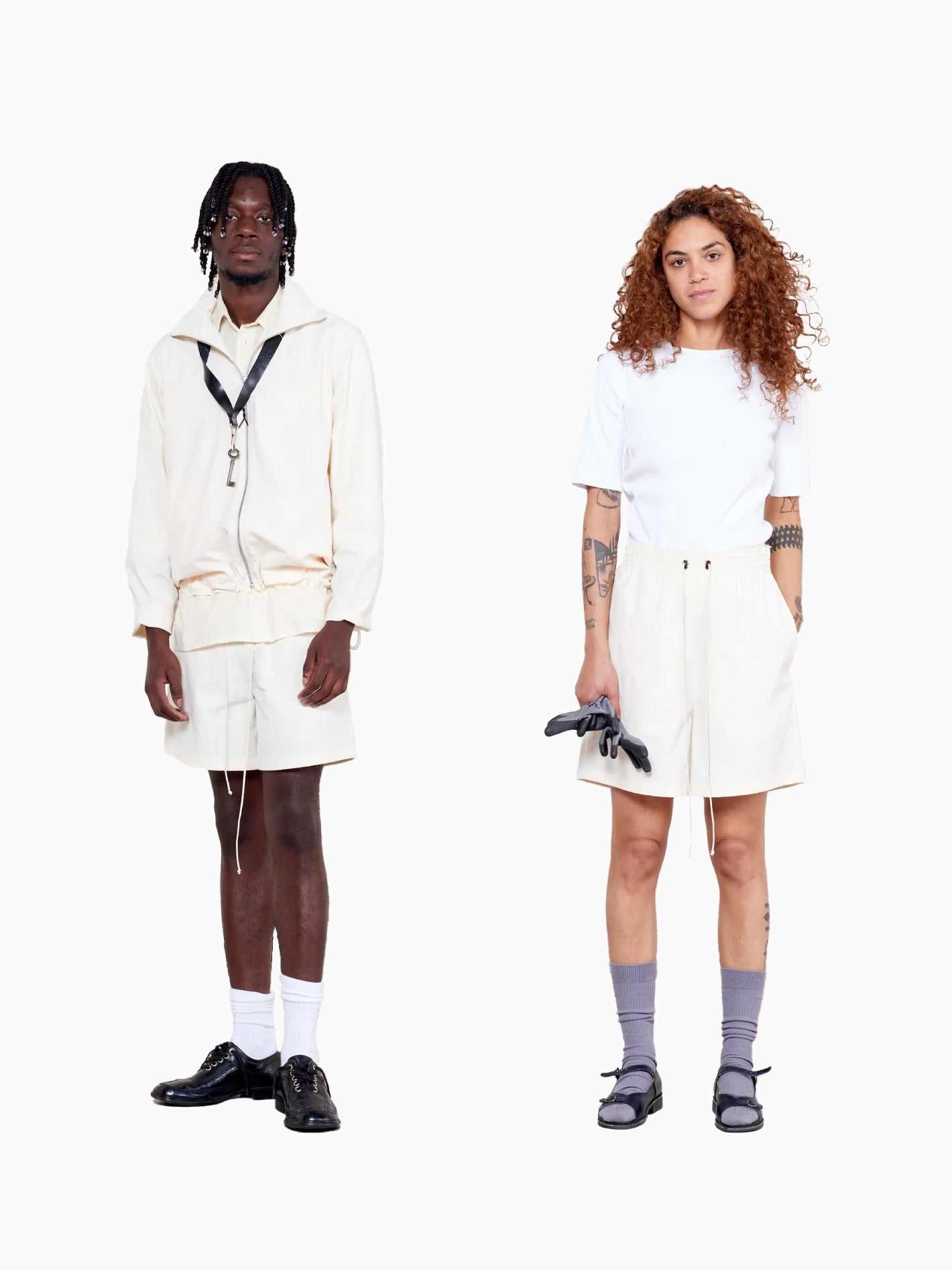 Knee Shorts Technical Nylon Light Yellow