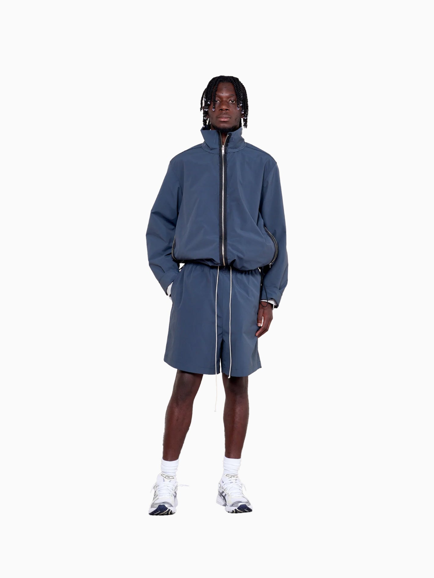 Knee Shorts Technical Nylon Petrol