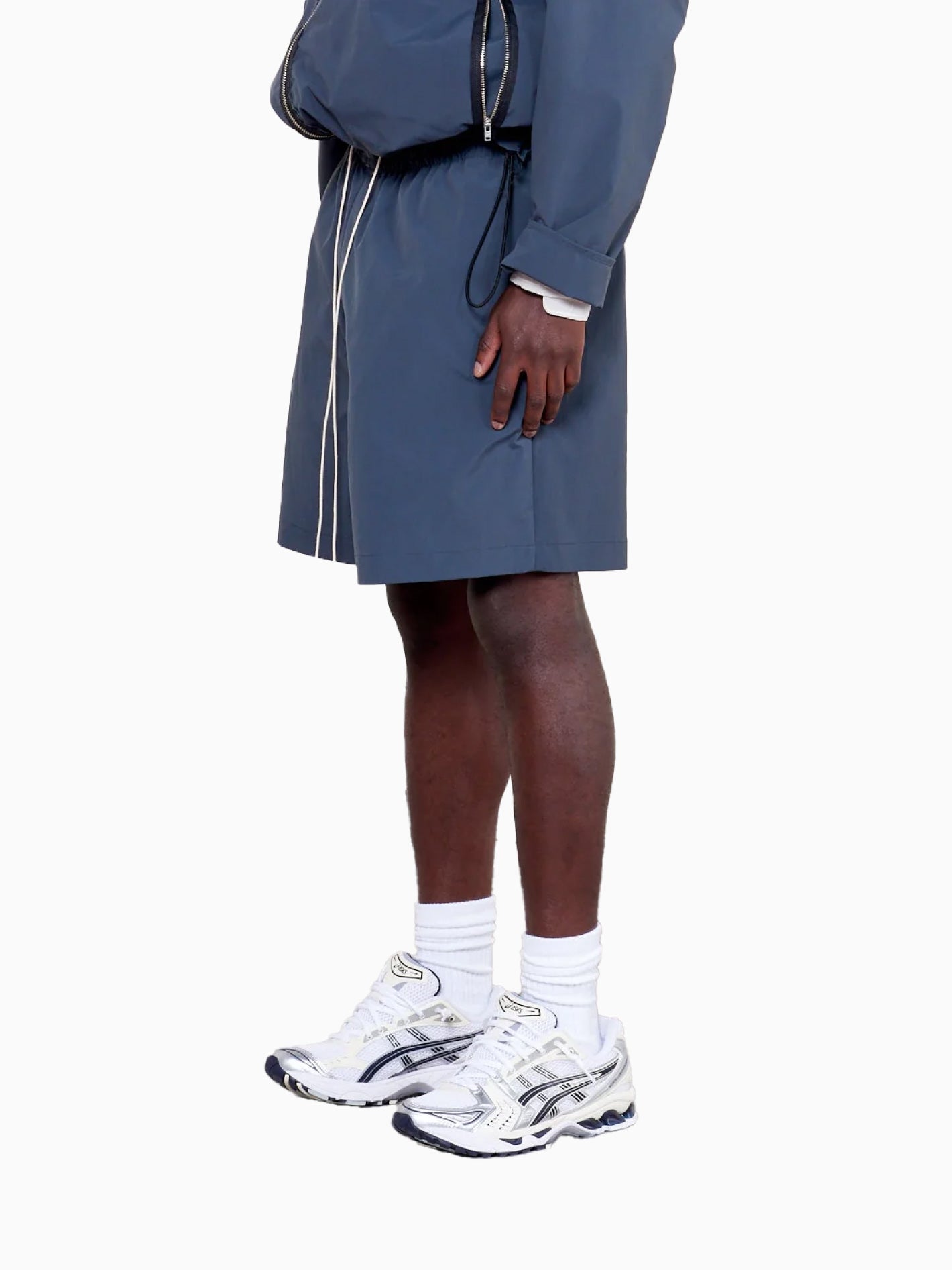 Knee Shorts Technical Nylon Petrol