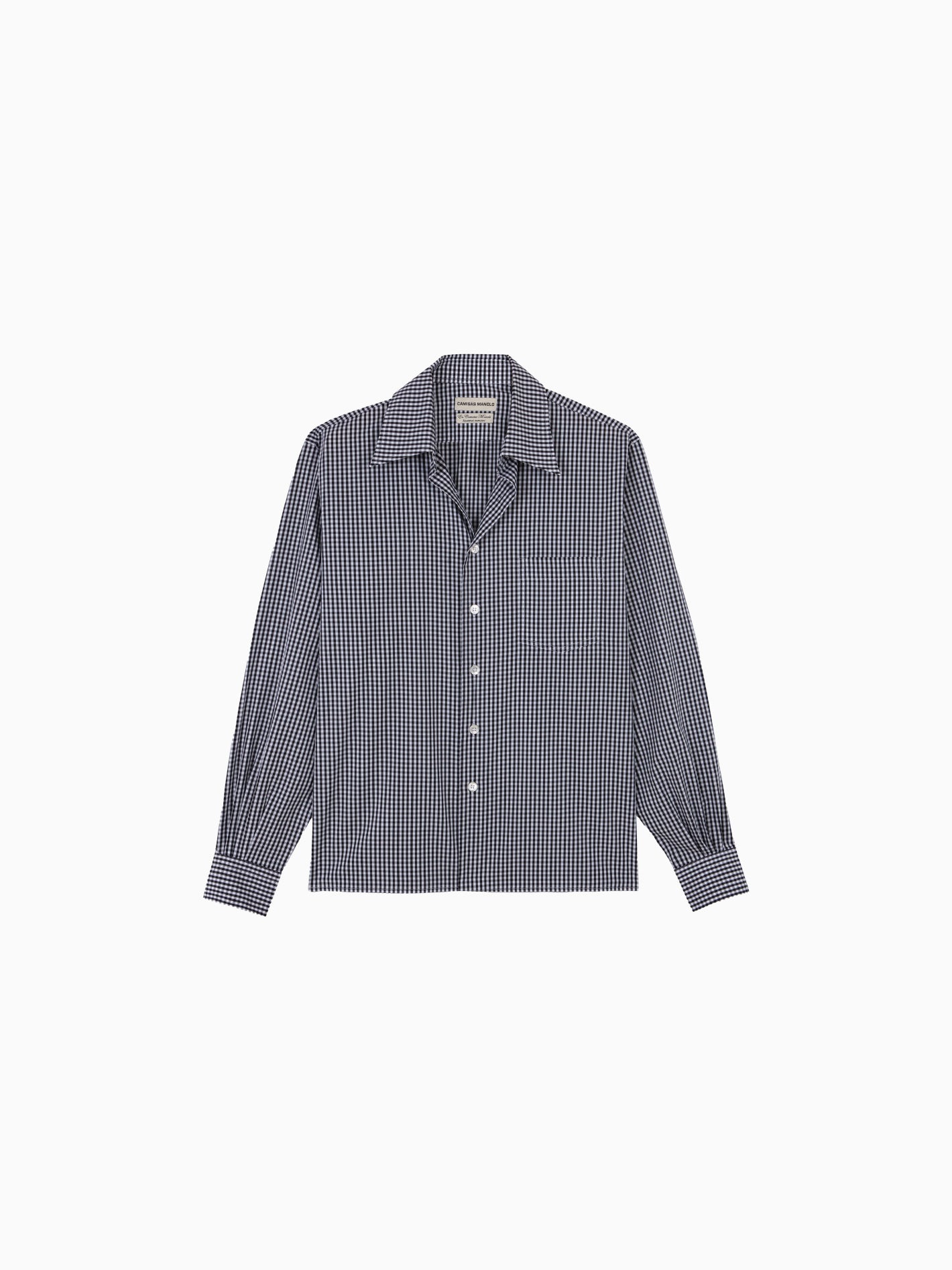 Black White Gingham Check Campo Shirt