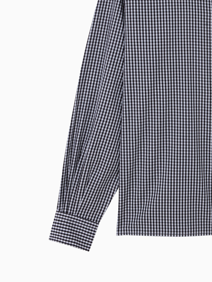 Black White Gingham Check Campo Shirt