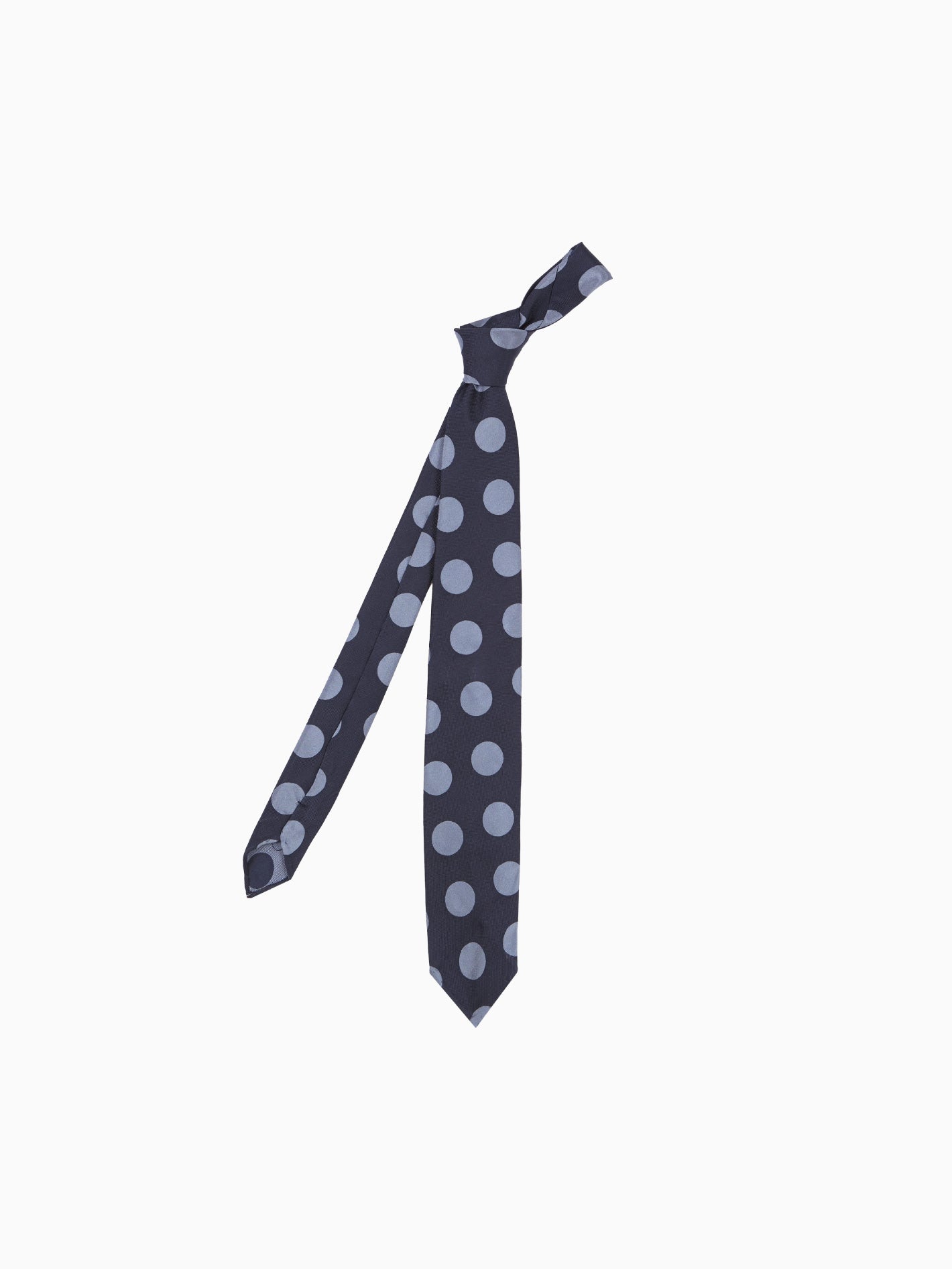 Blue Blue Dots CM Silk Tie