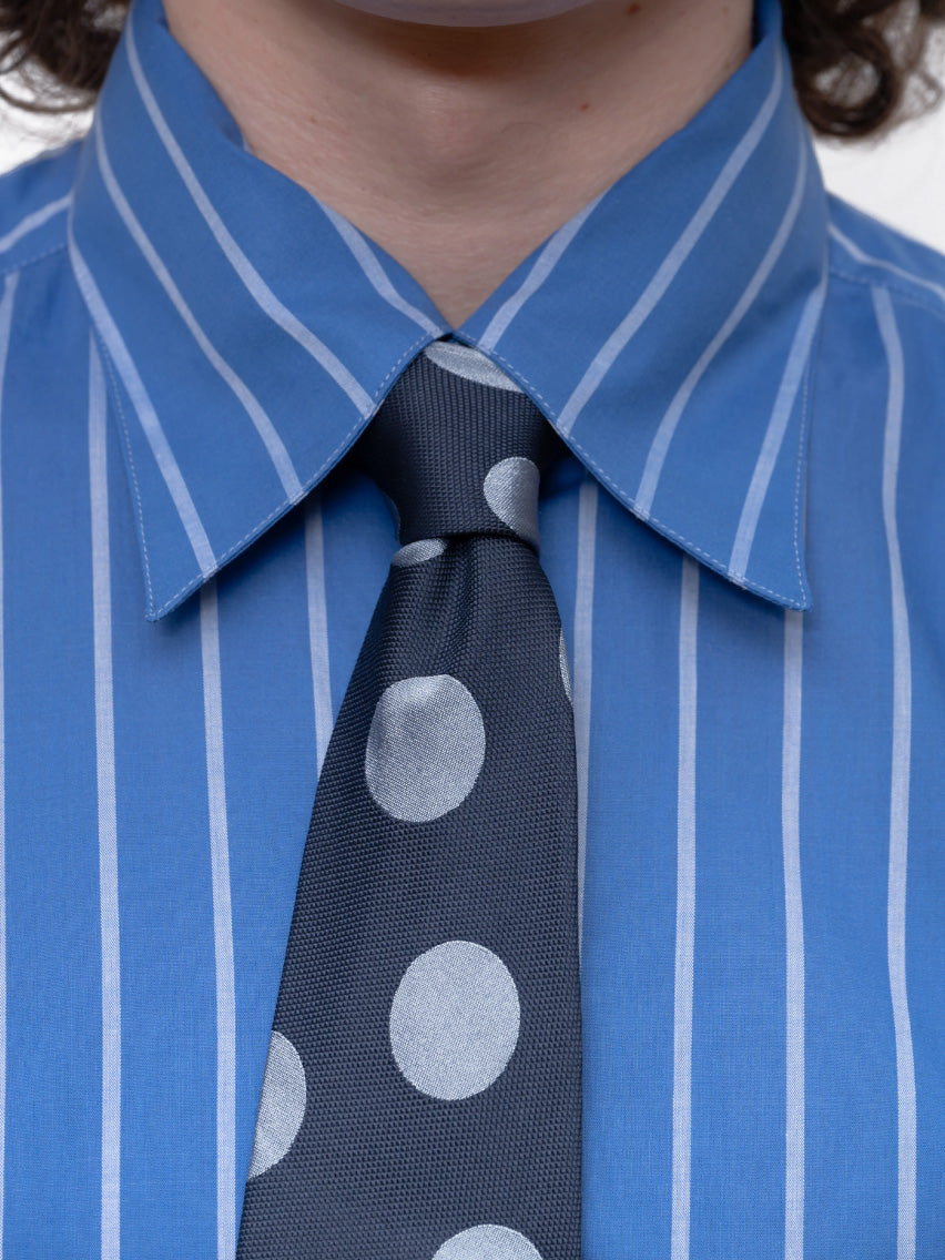 Blue Blue Dots CM Silk Tie