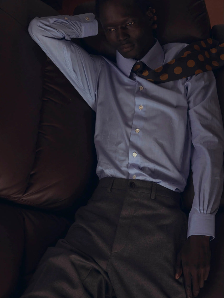 Blue Gold Dots CM Tie