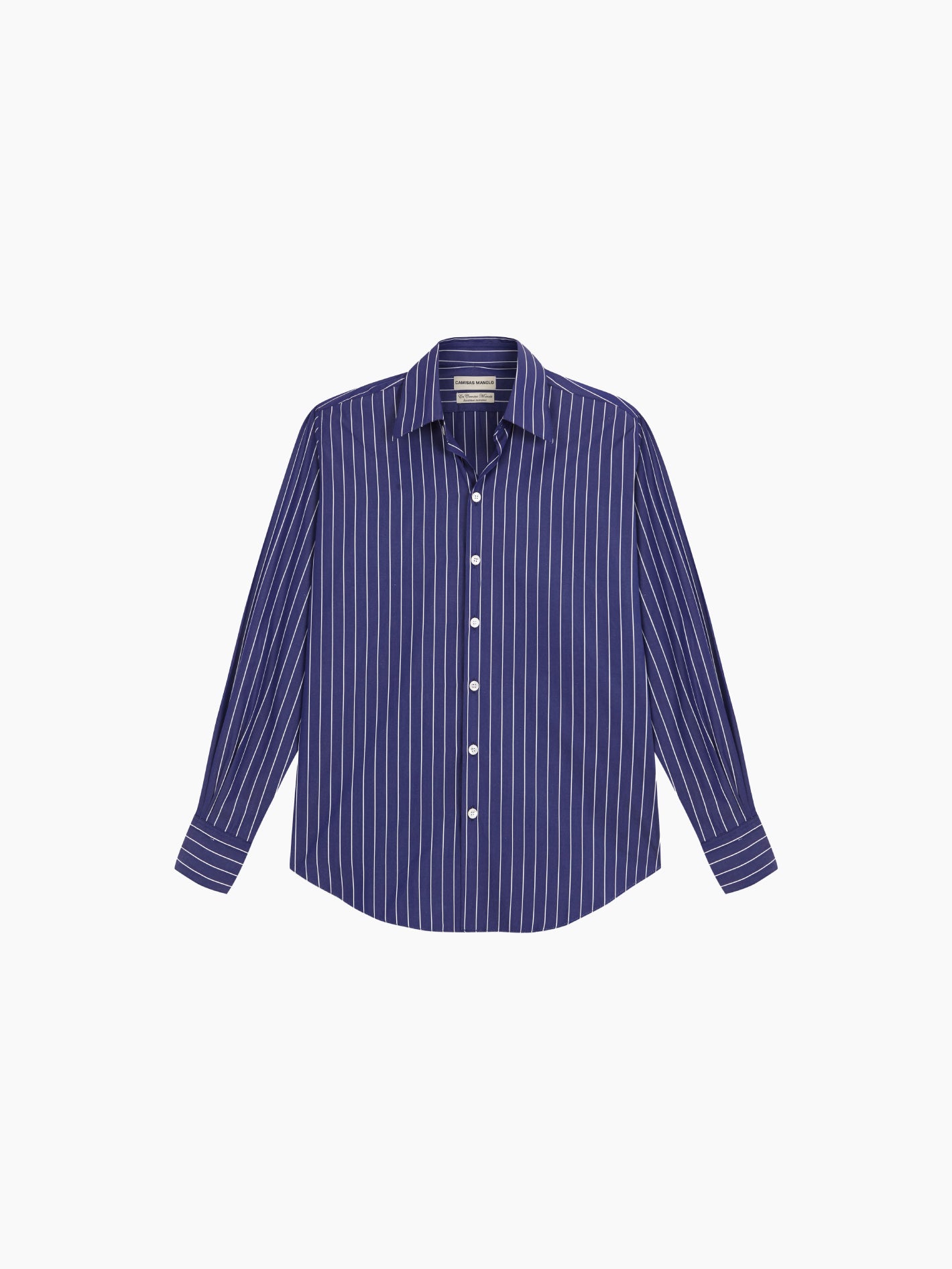 Dark Blue White Stripes Normal Shirt