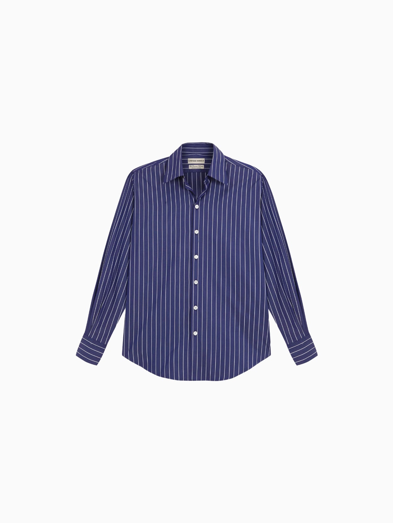 Dark Blue White Stripes Normal Shirt