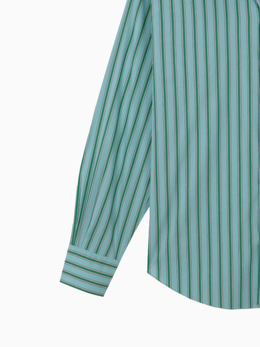 Green Green Stripes Normal Shirt