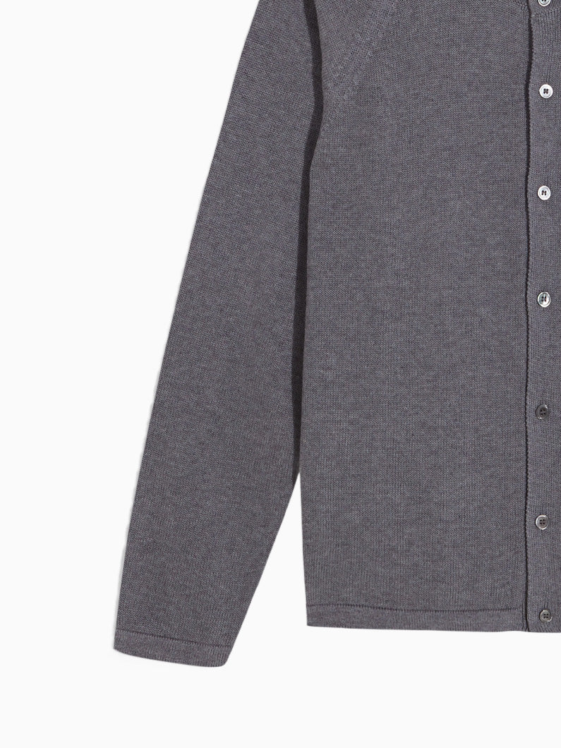 Grey Knitted Cardigan