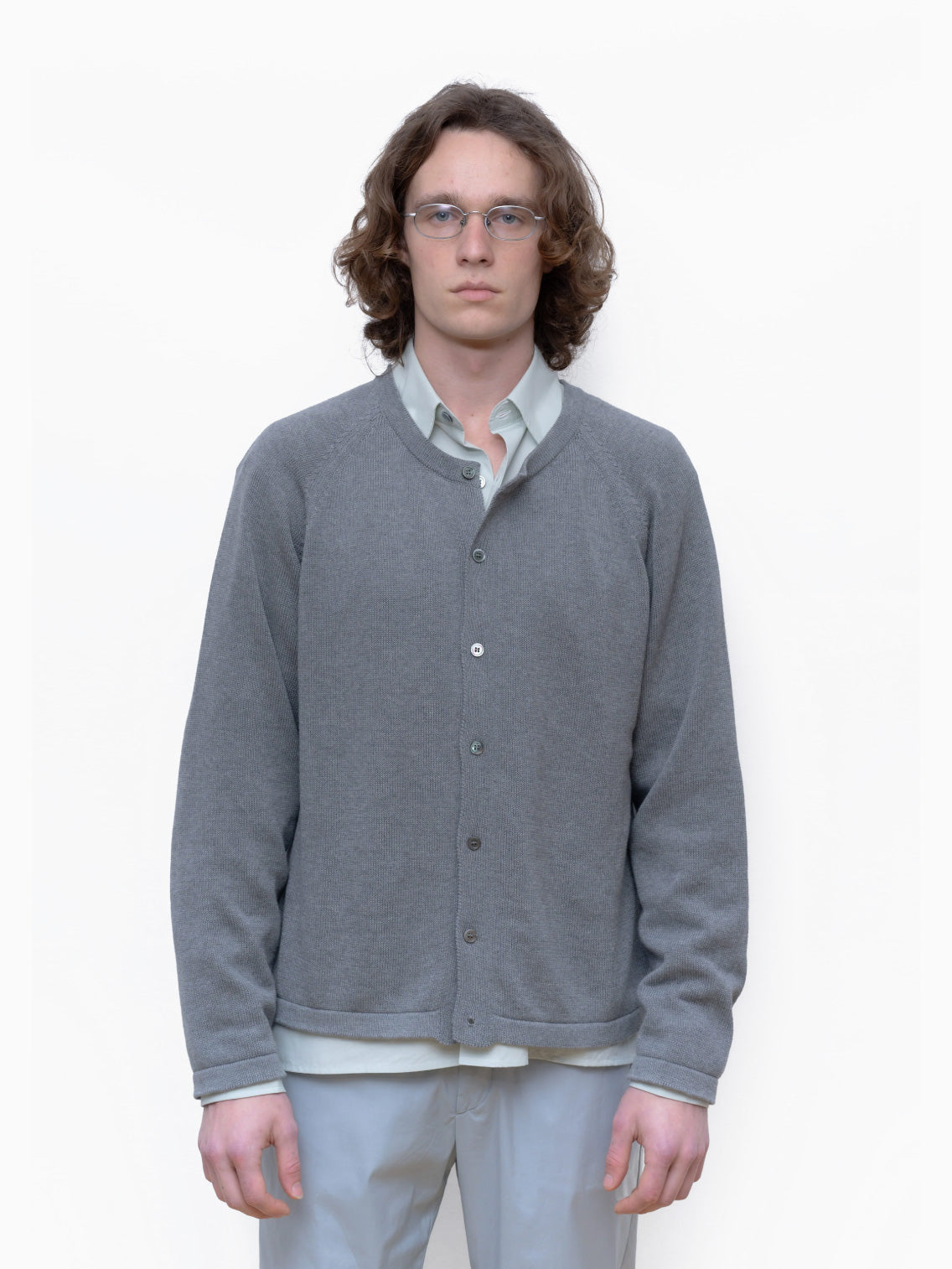 Grey Knitted Cardigan
