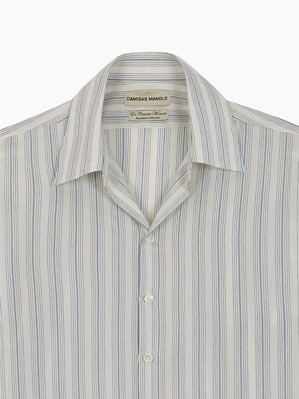 White Blue/Black Stripes Normal Shirt