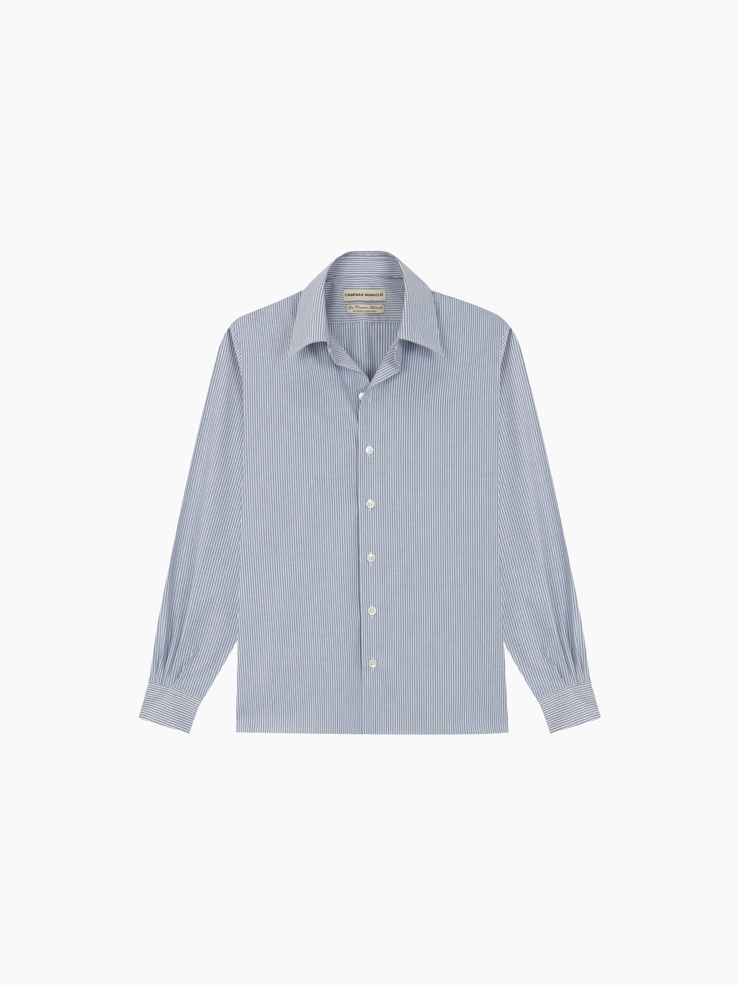 White/Blue Stripes Camisa Shirt