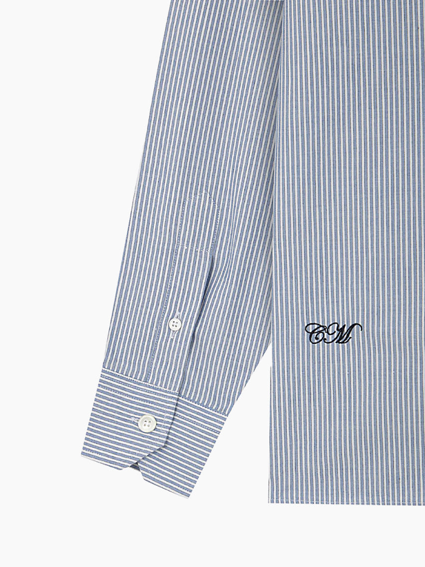 White/Blue Stripes Camisa Shirt