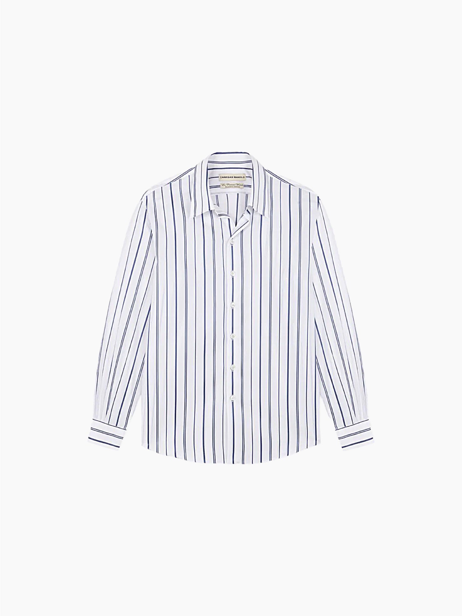 White Blue Stripes Office Shirt