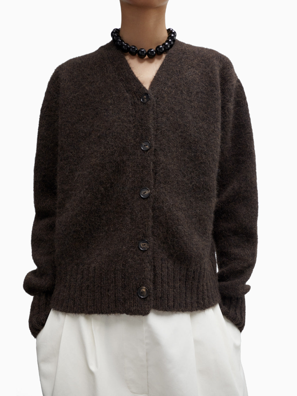 Baby Alpaca Cardigan Brown