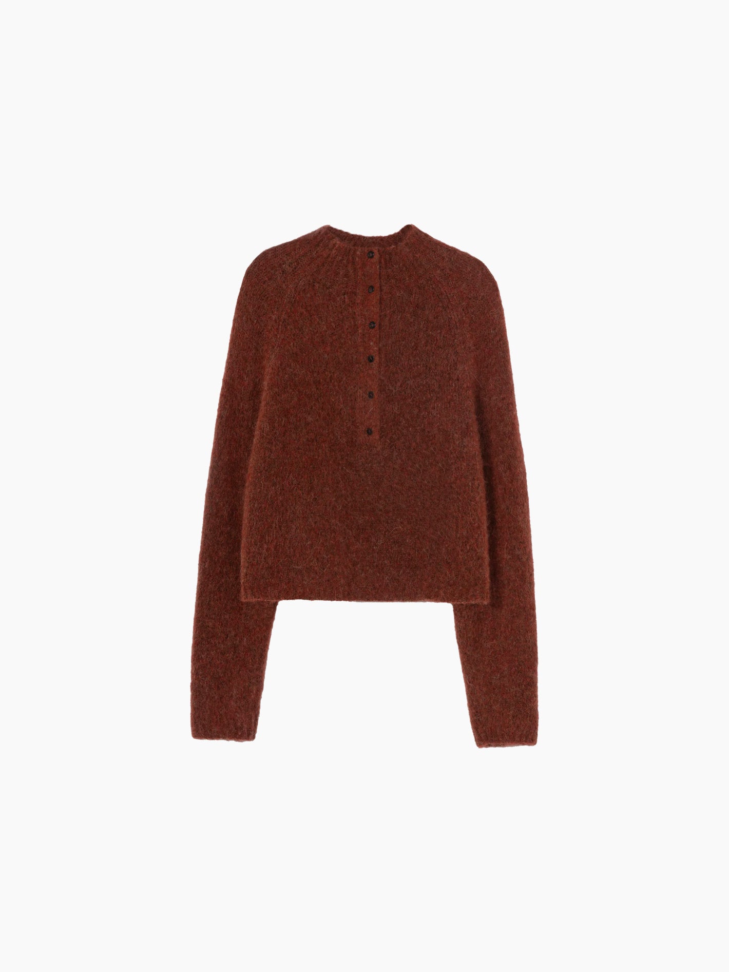 Baby Alpaca Polo Sweater Terracotta