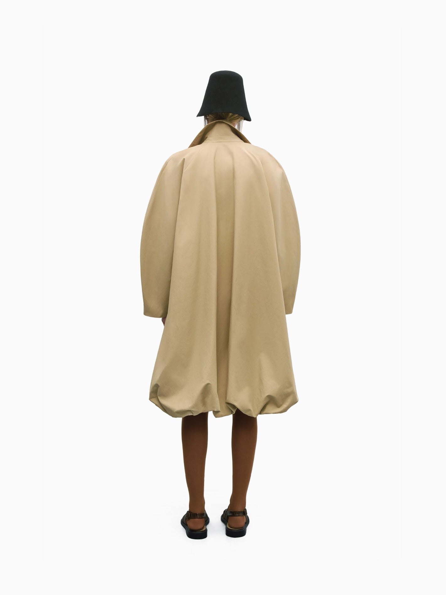 Balloon Trench Coat Camel - Bassal Store