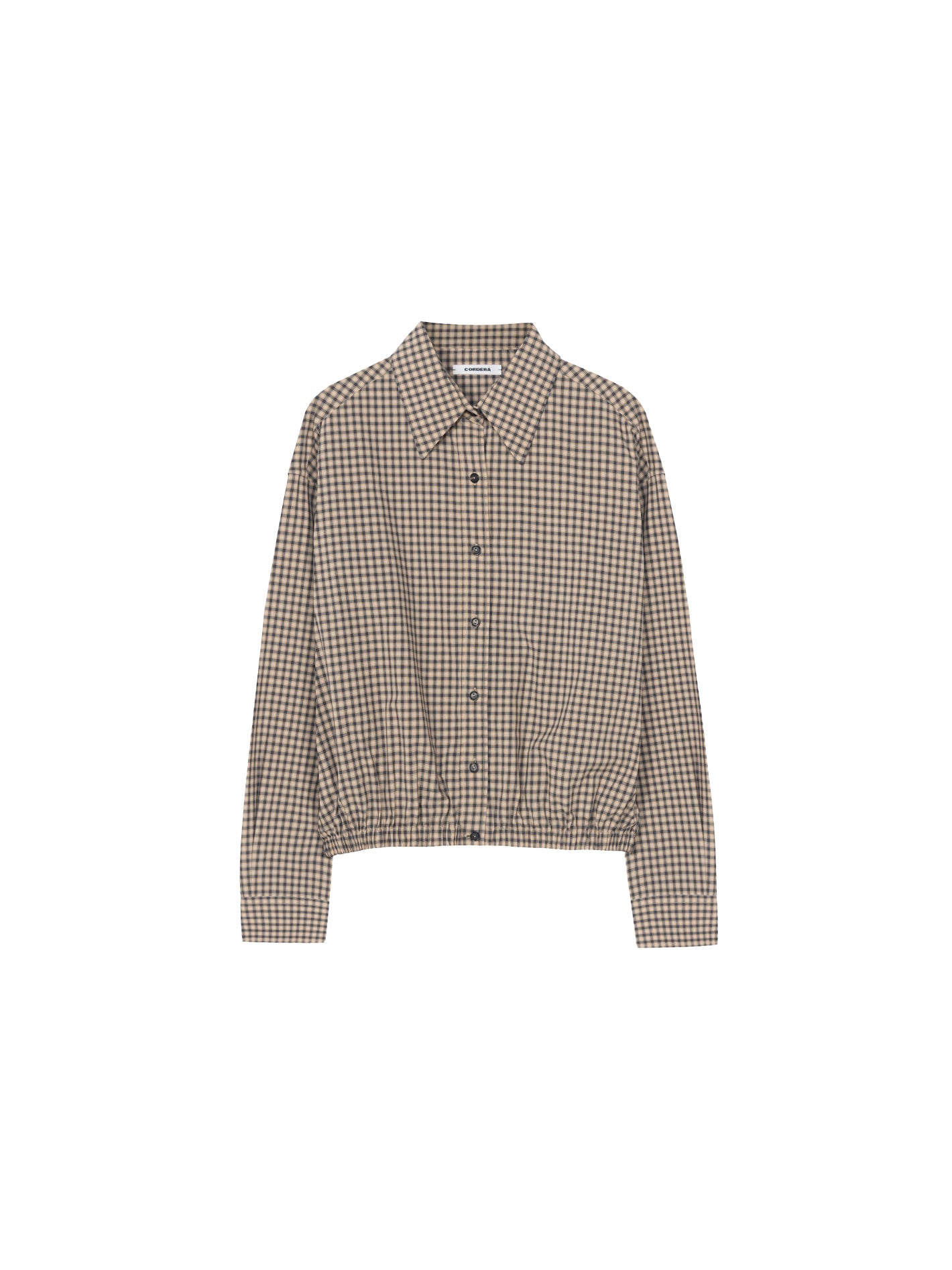Checked Bomber Shirt Black Orange