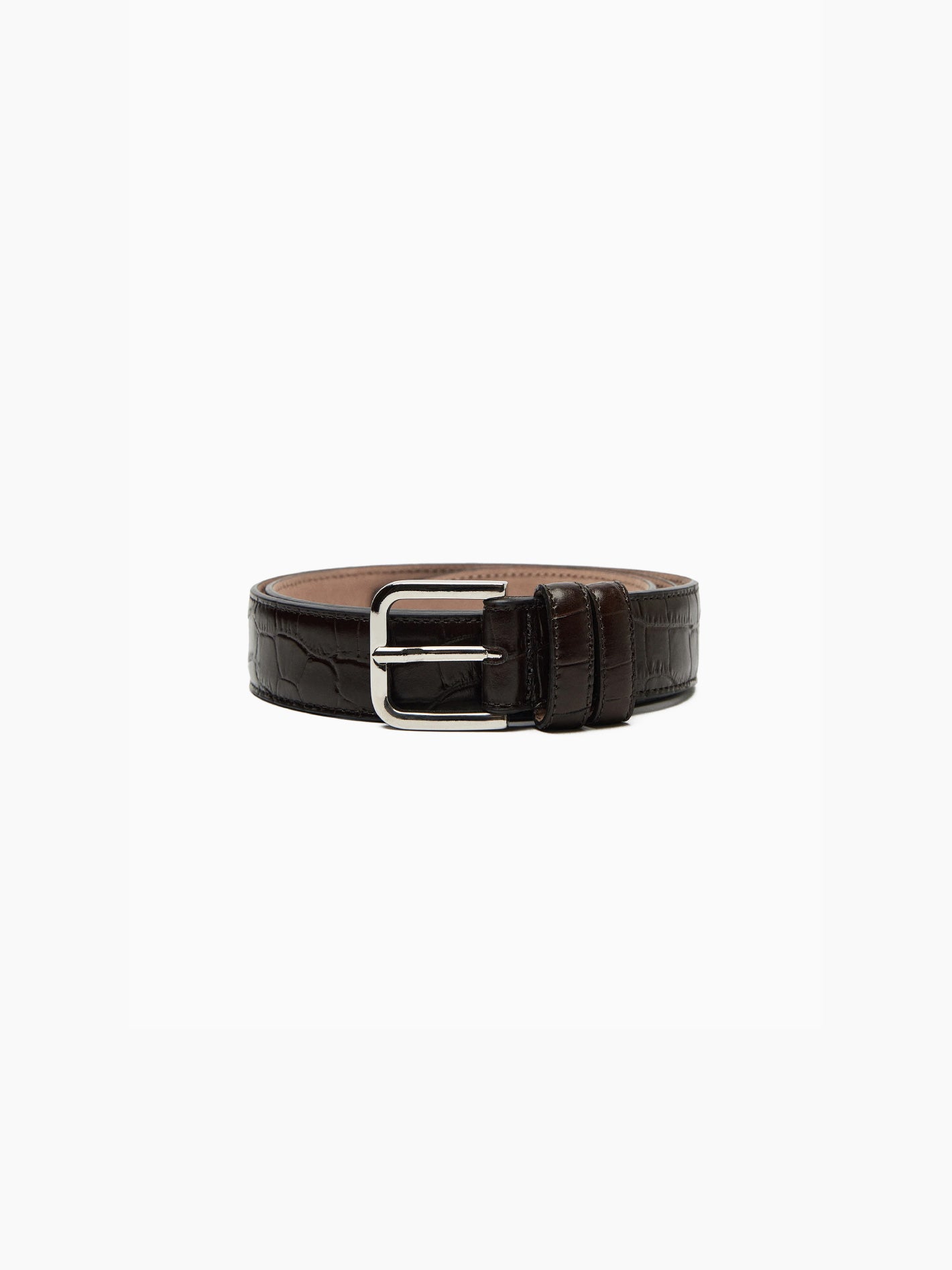Classic Belt Brown Crocodile