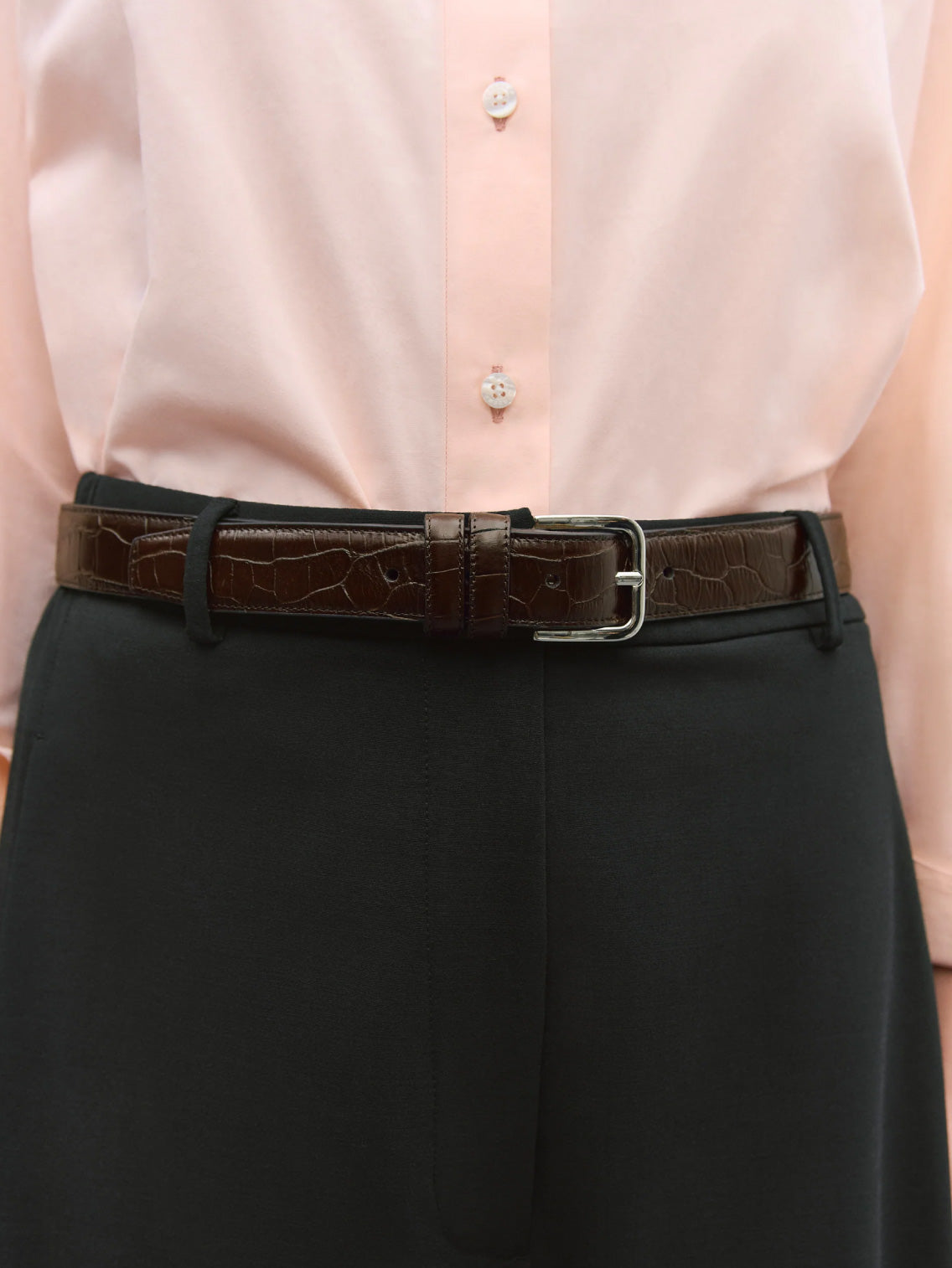 Classic Belt Brown Crocodile