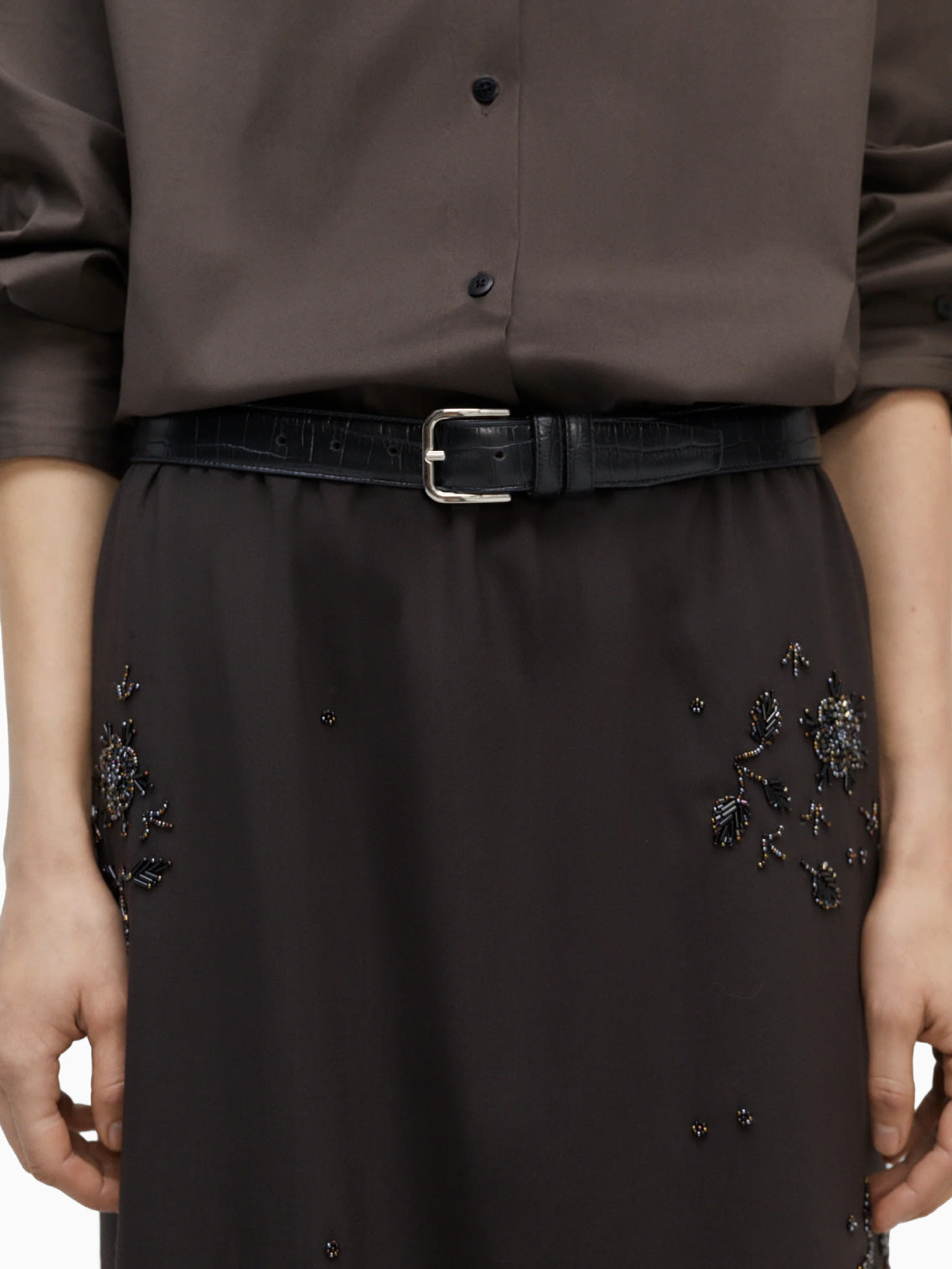 Classic Belt Black Crocodile
