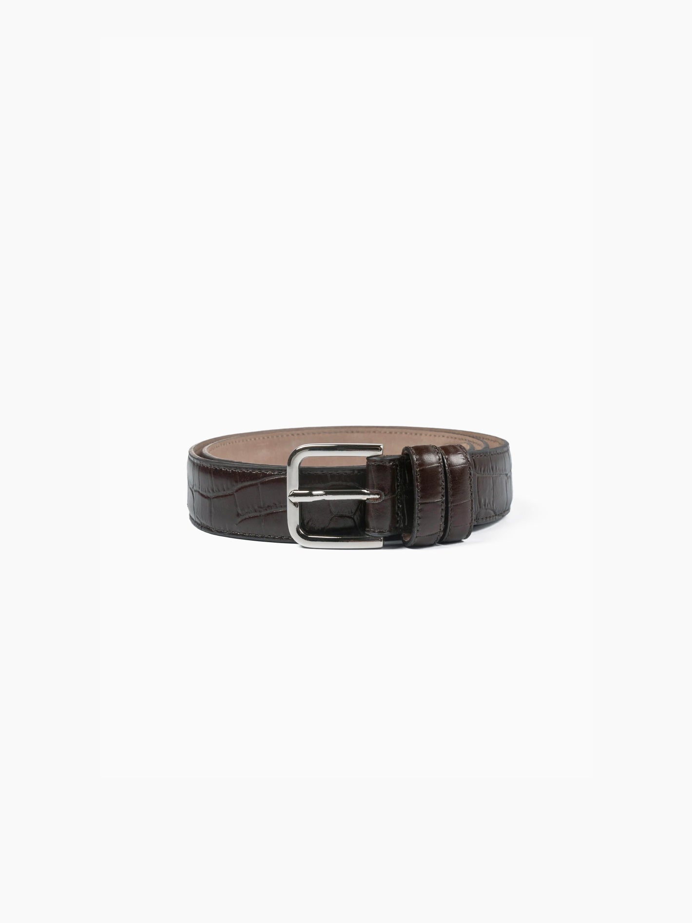 Classic Belt Brown Crocodile