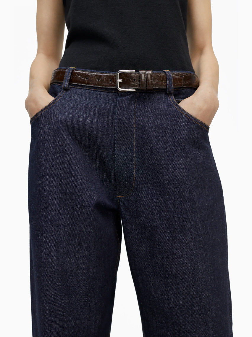 Classic Belt Brown Crocodile