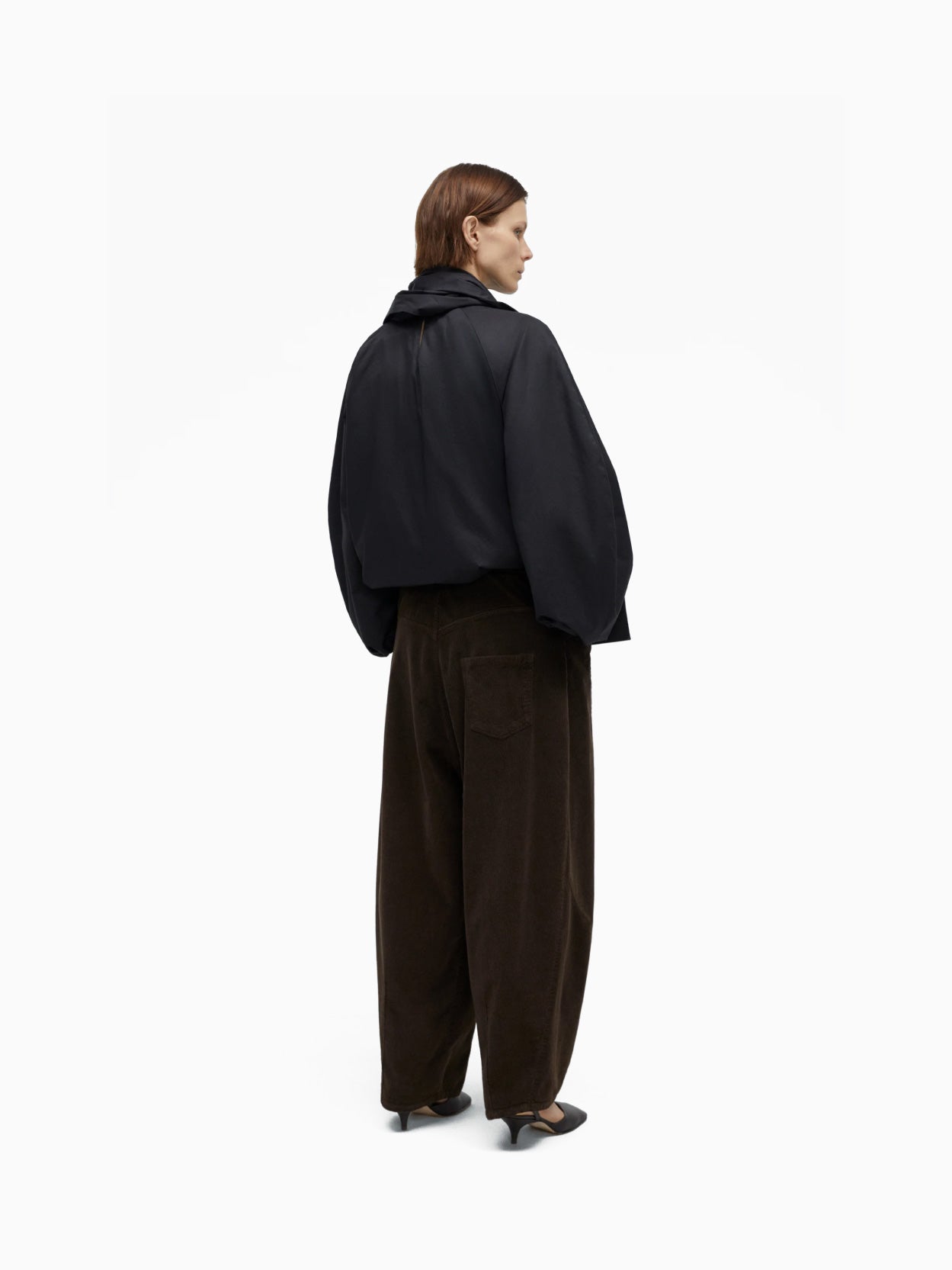 Corduroy Baggy Pants Brown