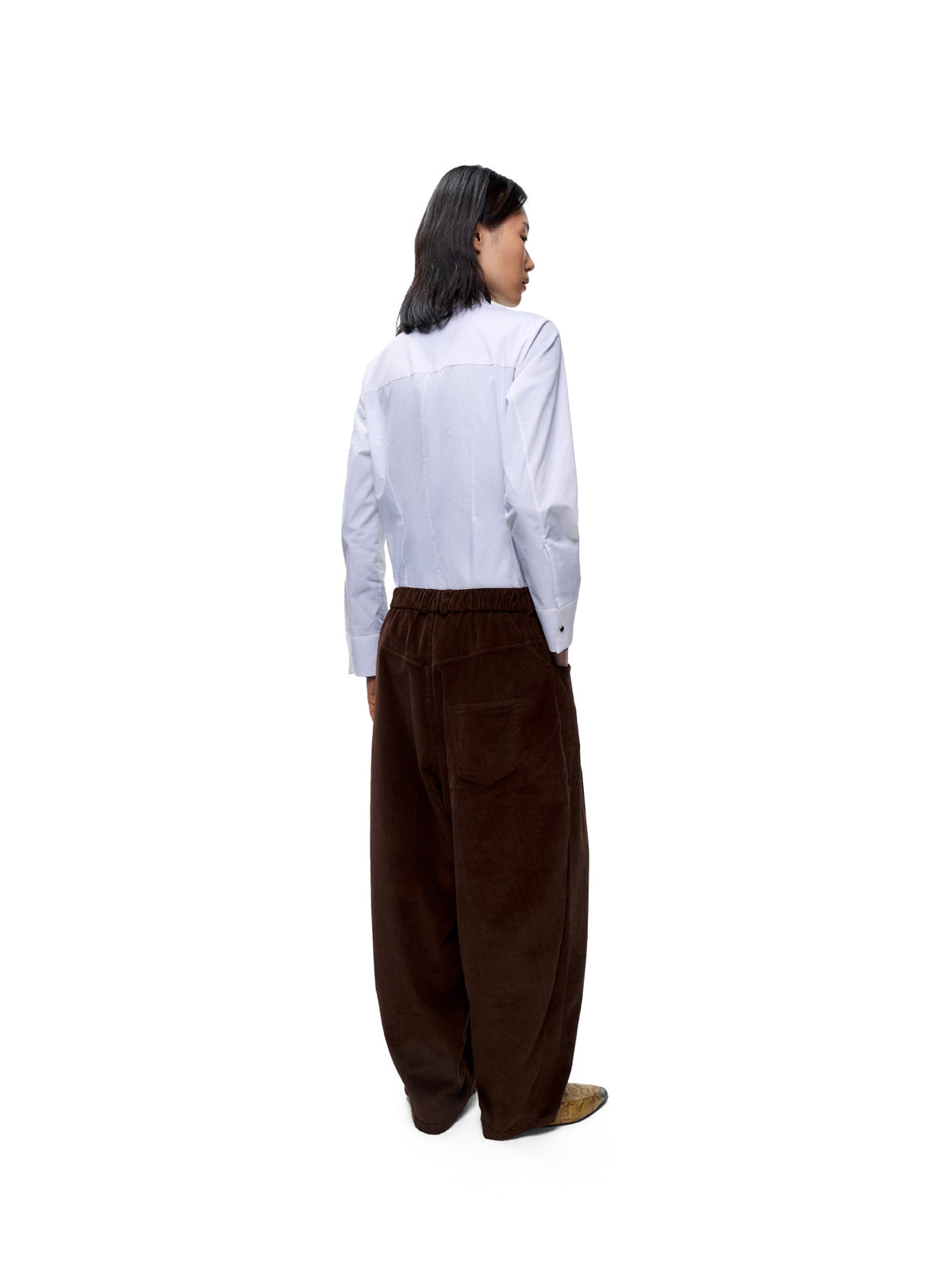 Corduroy Baggy Pants Brown